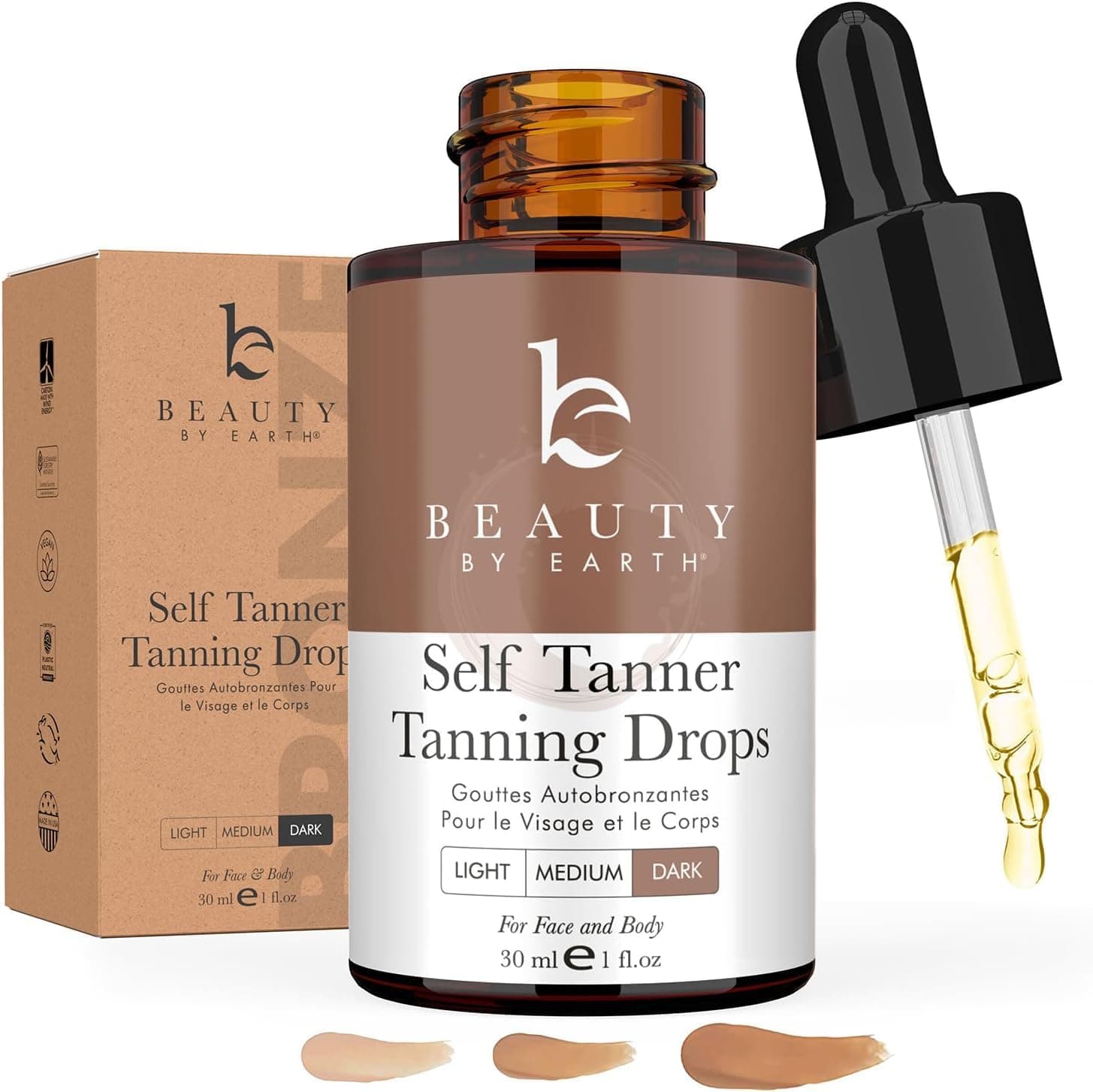 Self Tanning Drops - Natural & Organic Ingredients for Streak-Free Tan