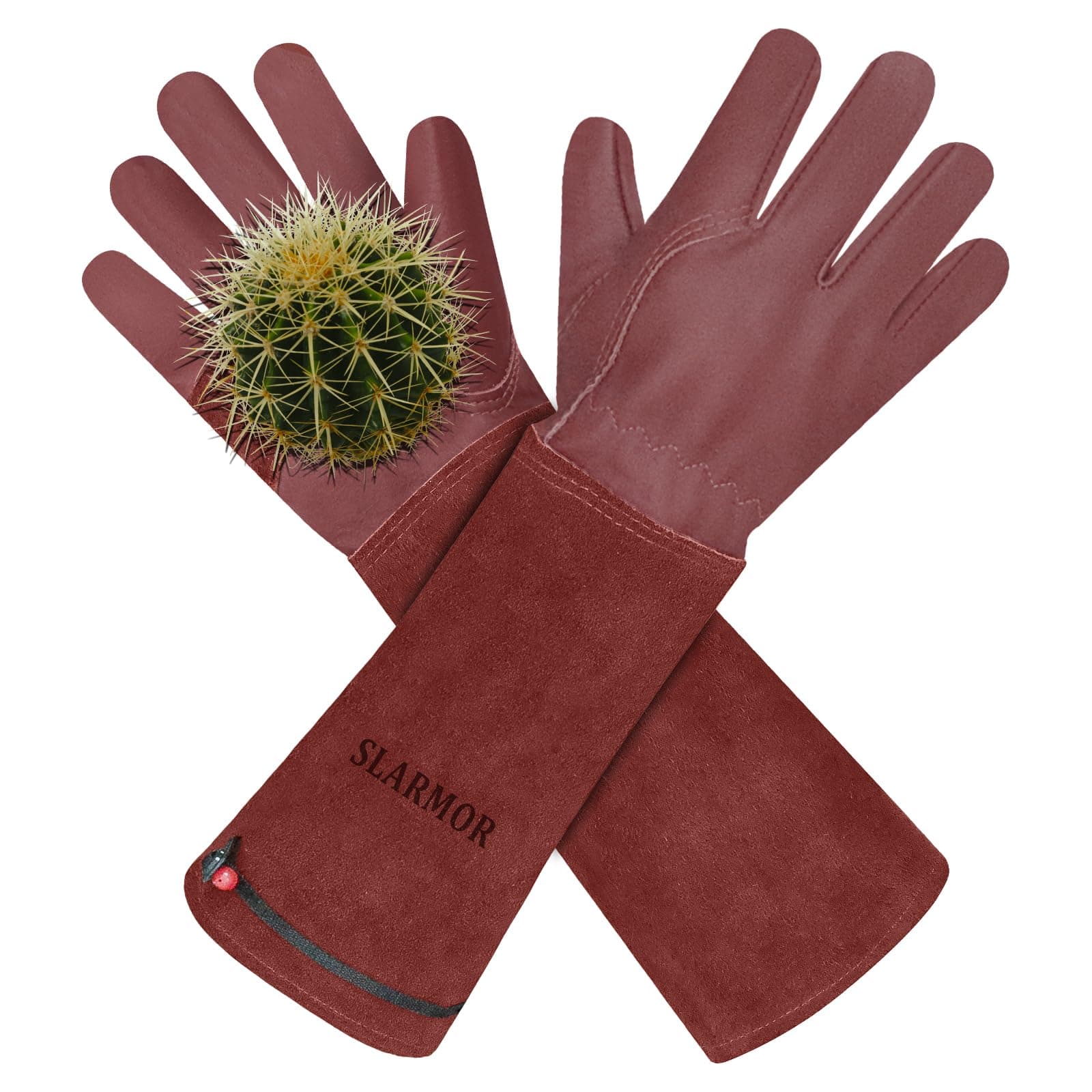 SLARMOR Gardening Gloves for Women Men, Long Thorn Proof Rose Pruning Glove