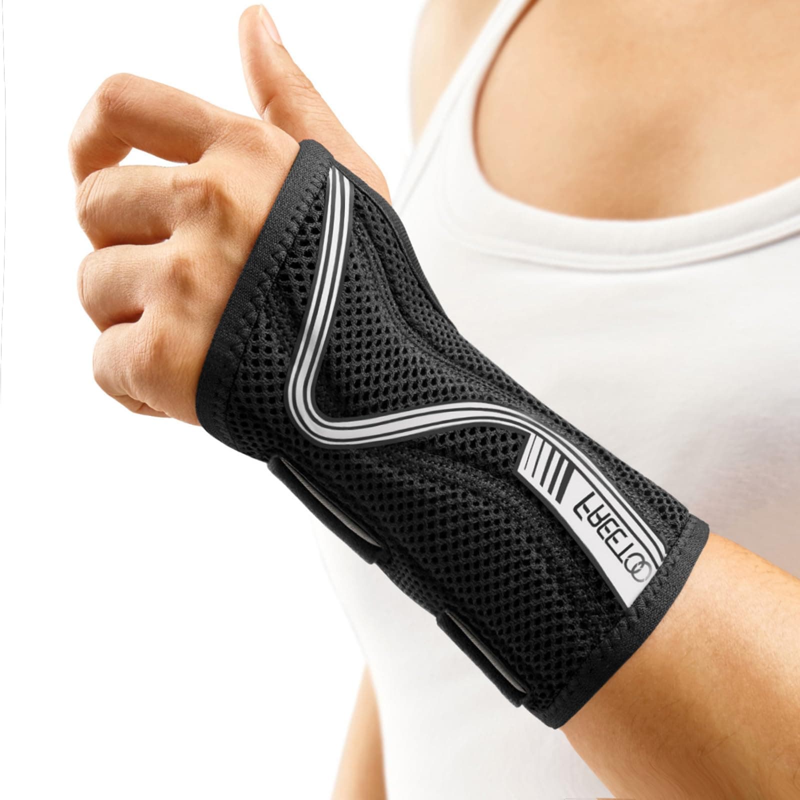 FREETOO Carpal Tunnel Wrist Brace Night Support, Left Hand, Small