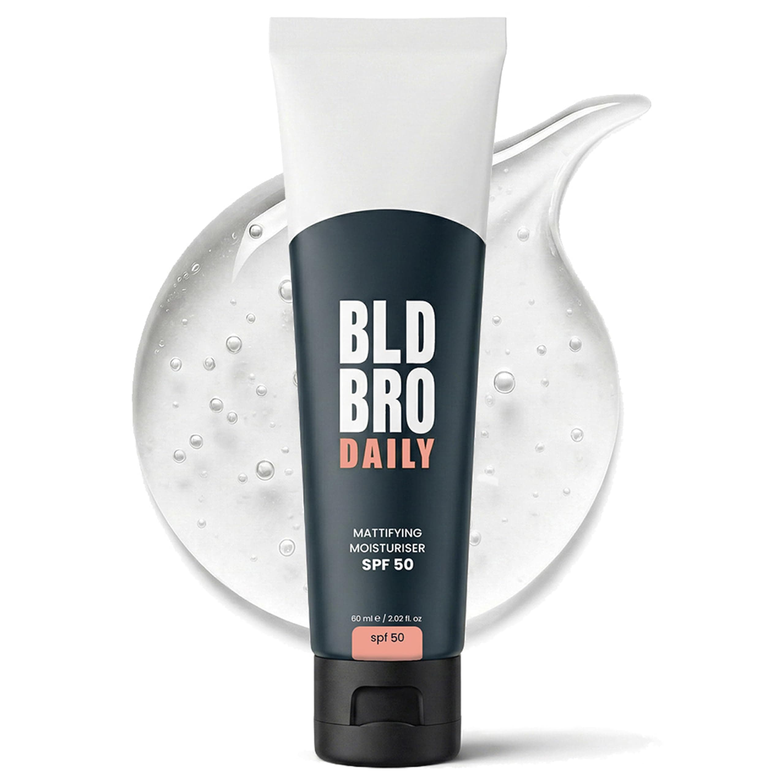 BLD BRO Daily SPF 50 for Bald Men – Mattifying Gel Moisturiser with High UVA/UVB Protection – Water Resistant, Hydrating & Shine-Free (Day)