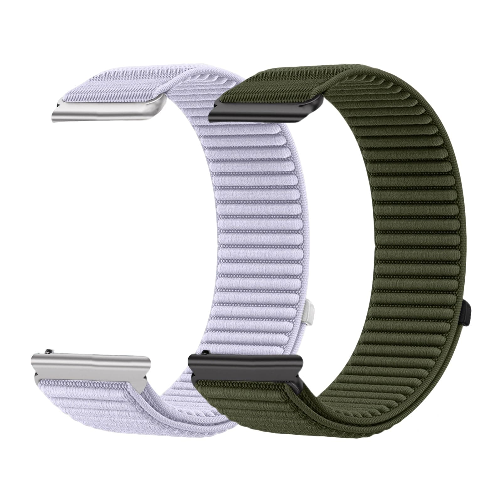Harikiri 2 Pack 18mm Braided Nylon Watch Straps With Garmin Venu 3S/2s/Vivoactive 4S/3S/Active S Adjustable Quick Release For Huawei Watch GT 6/5 Pro,Fossil Women's Gen 6 42mm For 150 mm to 240 mm