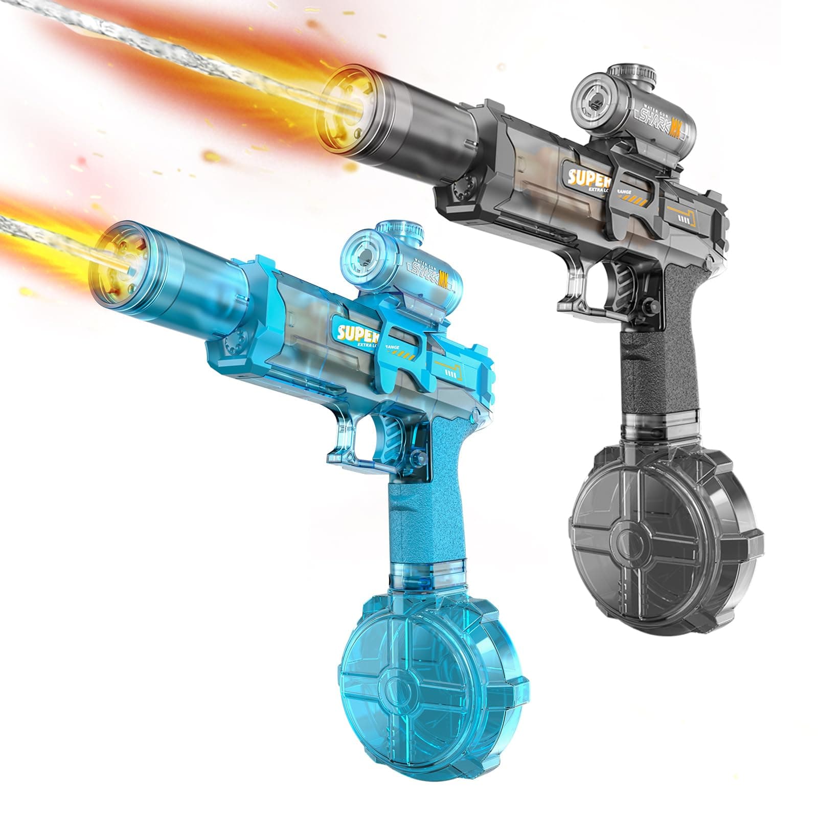 UROINT Electric Water Gun for Kids, Long Range Automatic LED Squirt Gun Toy