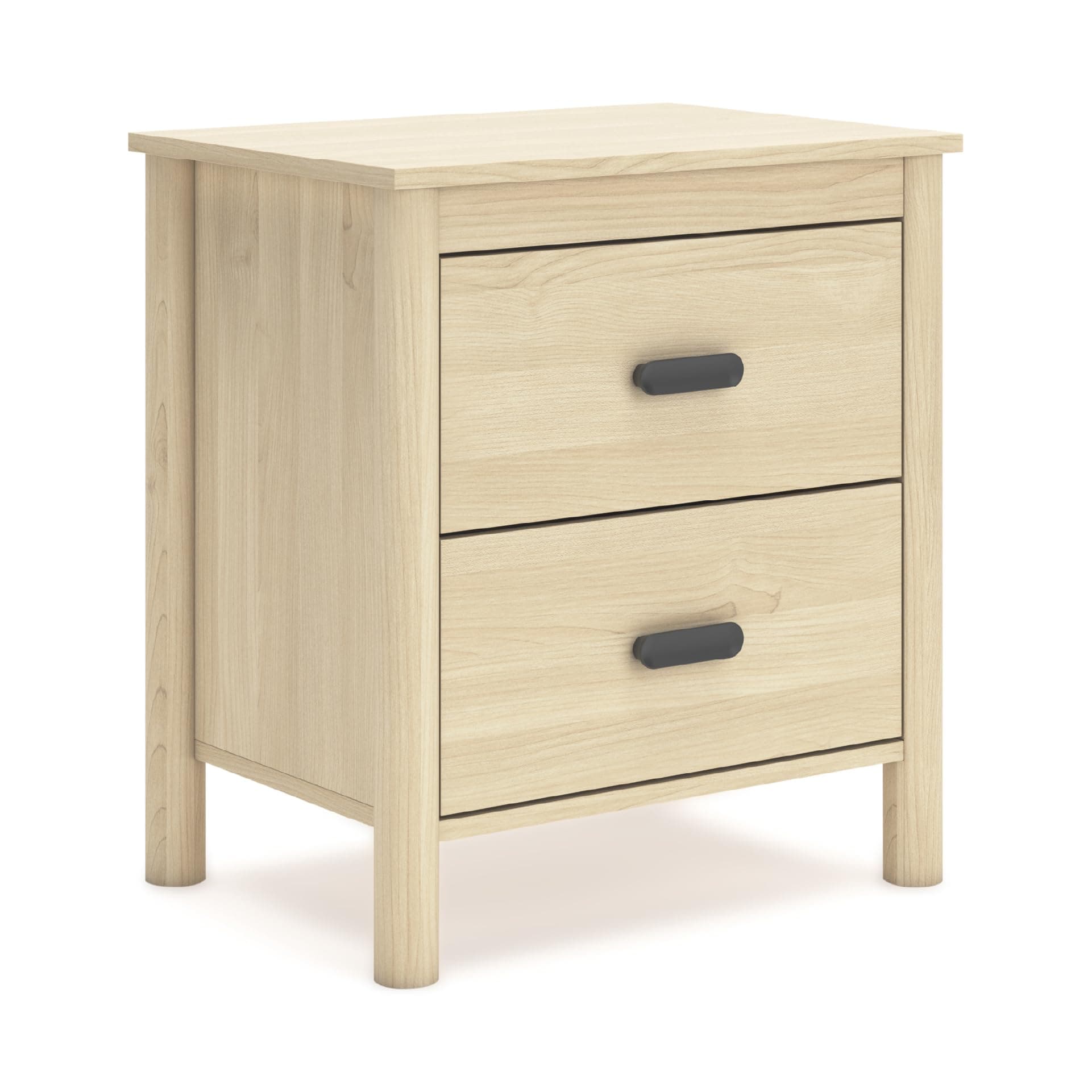 Signature Design by Ashley Contemporary Cabinella Nightstand with Storage, Light Brown