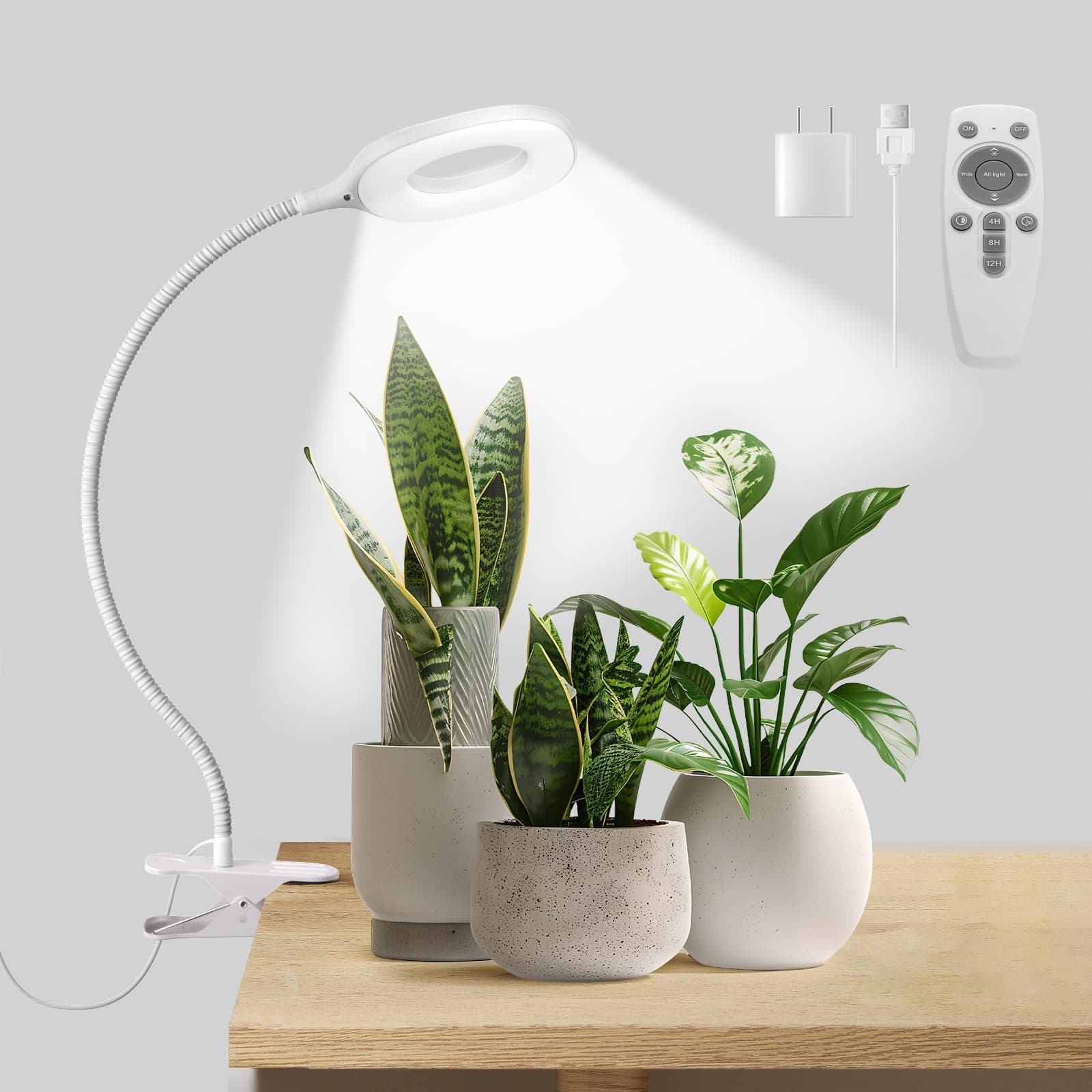 Grow Lights for Indoor Plants, 56 LEDs Clip on Small Plant Light