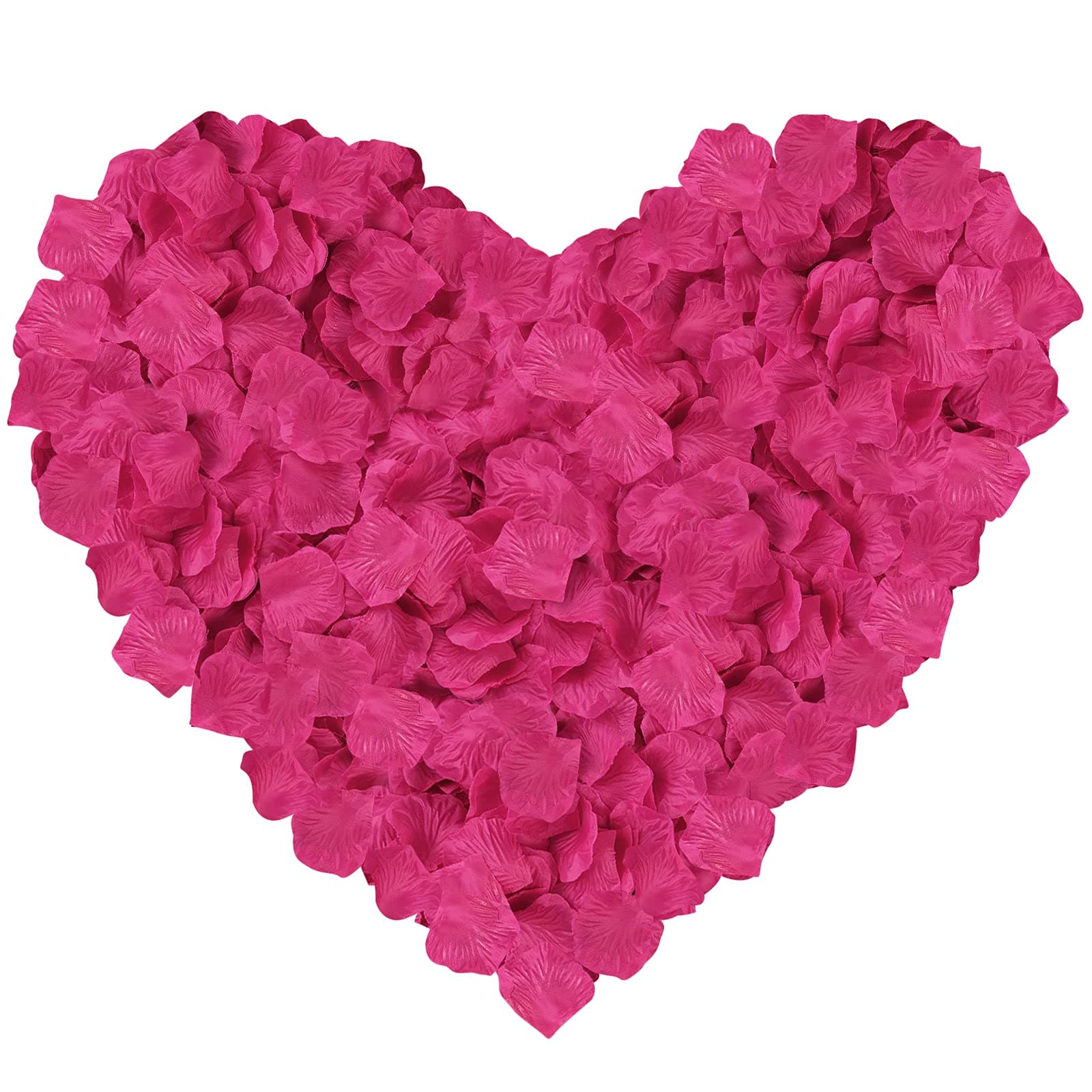 Neo LOONS 1000 Pcs Artificial Silk Rose Petals Decoration Wedding Party Color Fuchsia