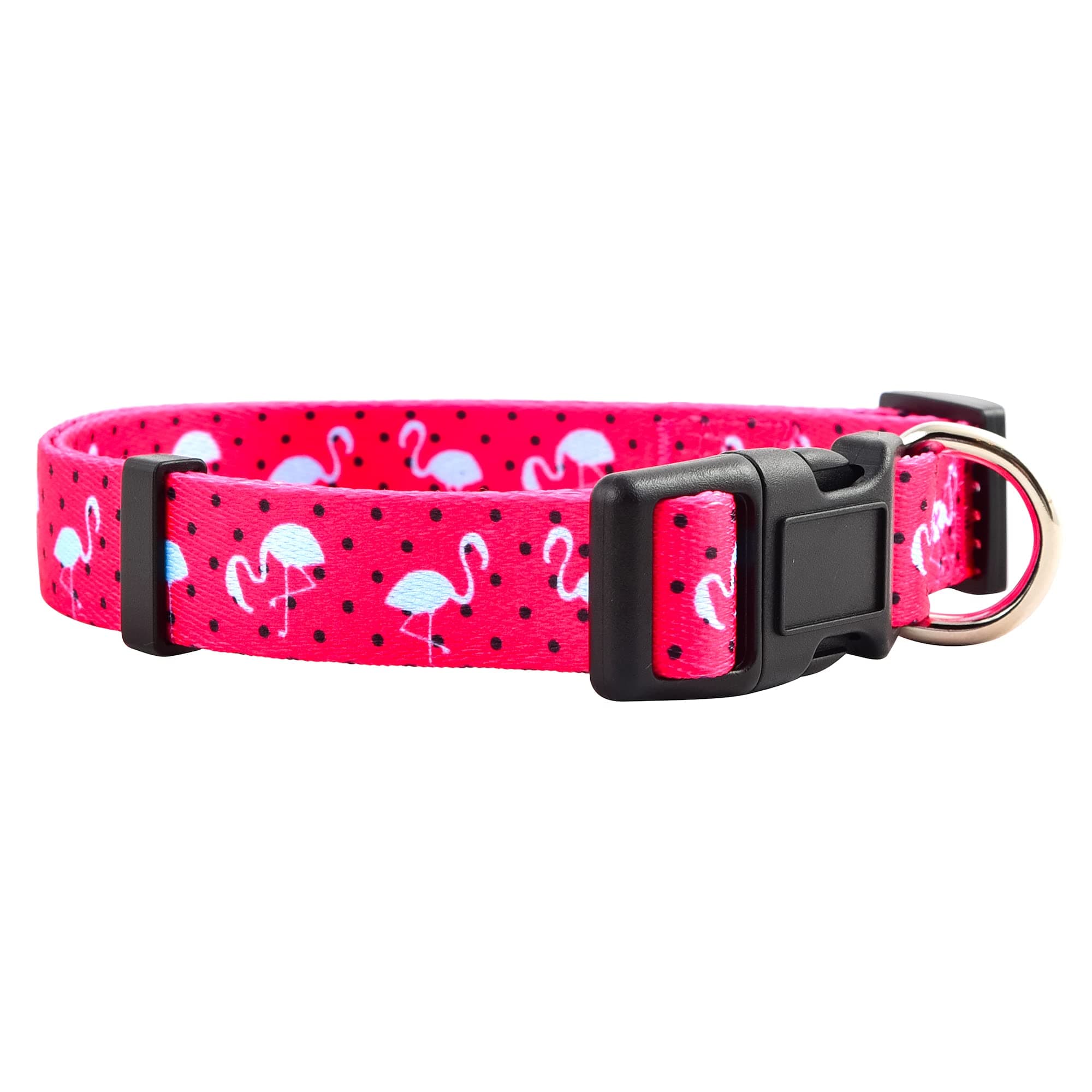Native Pup Spring Dog Collars Cute Summer Designs for Girl and Boy (Flamingo, Small)