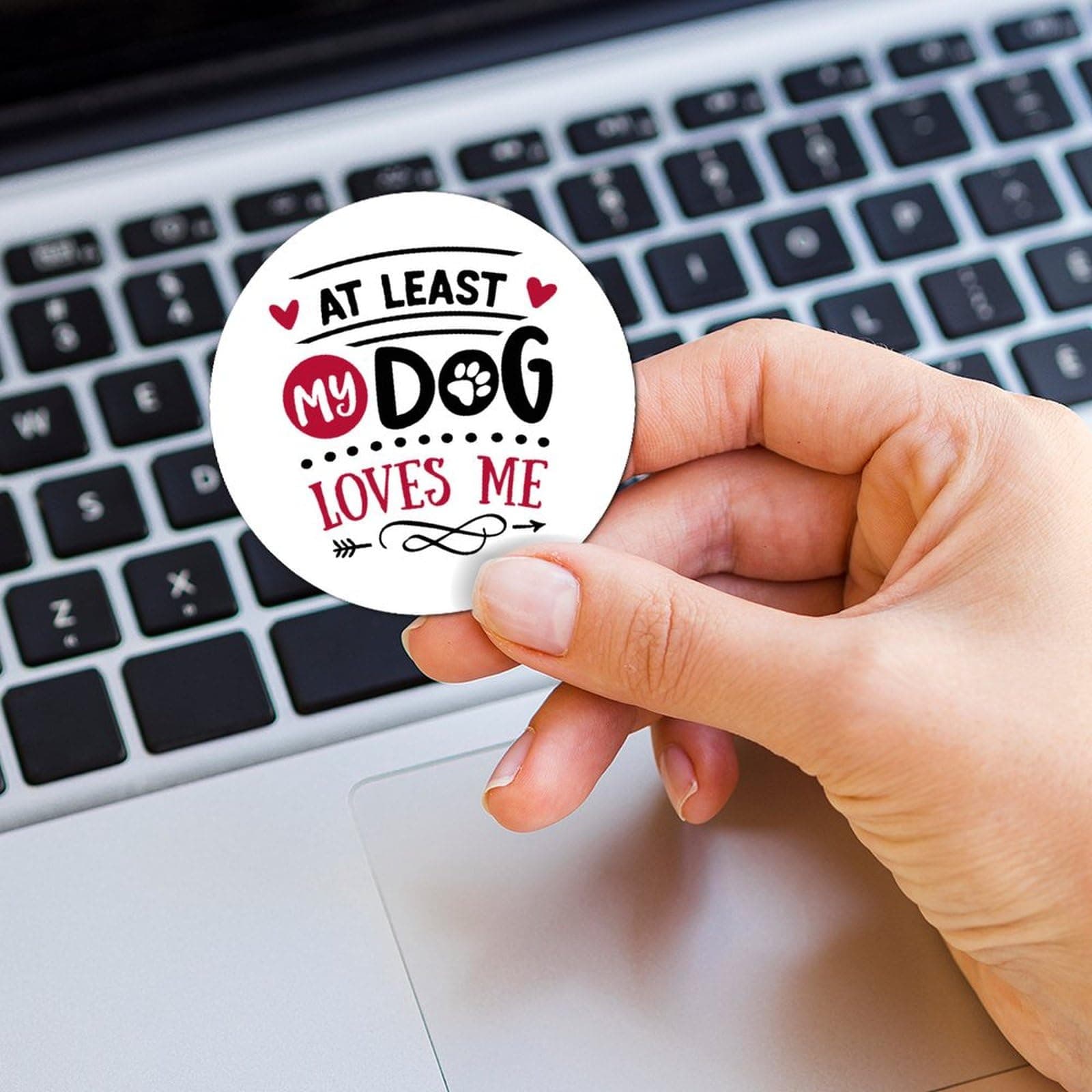 Guangpat at Least My Dog Loves Me Stickers Pack Valentines Decals 100 PCS Valentines Day Vinyl Stickers for Car Laptop Suitcase Water Bottle Helmet Truck Bumper Decals 1.5 Inch