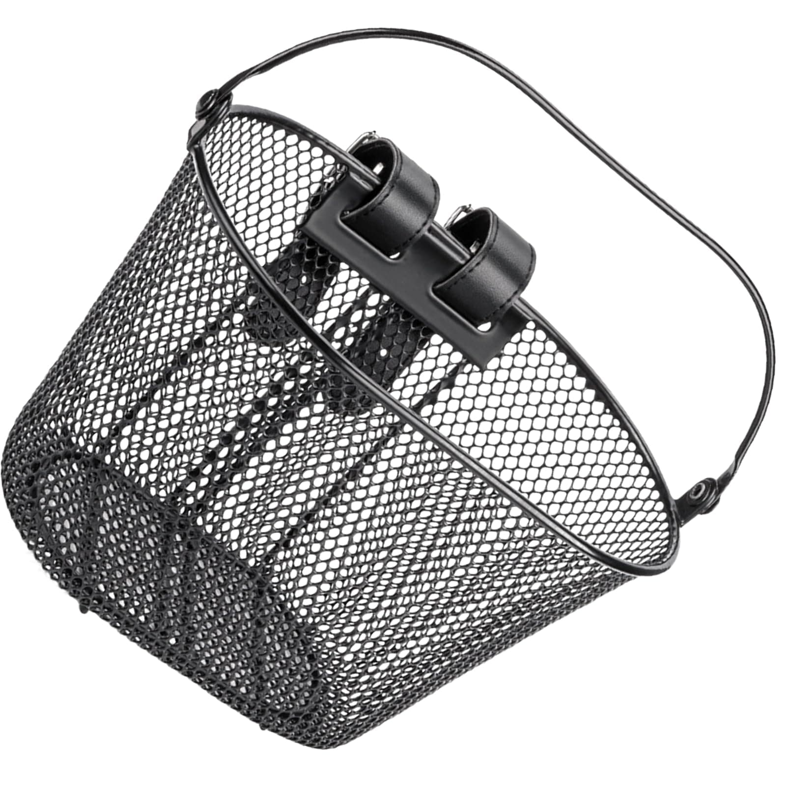 Nawwgy Bicycle Front Basket Children's Bicycle Basket Handheld Basket Bicycle Riding Accessories Childrens Bicycles Front Basket Metal Bikes Basket with Adjustable Belt Handlebars Storage Container
