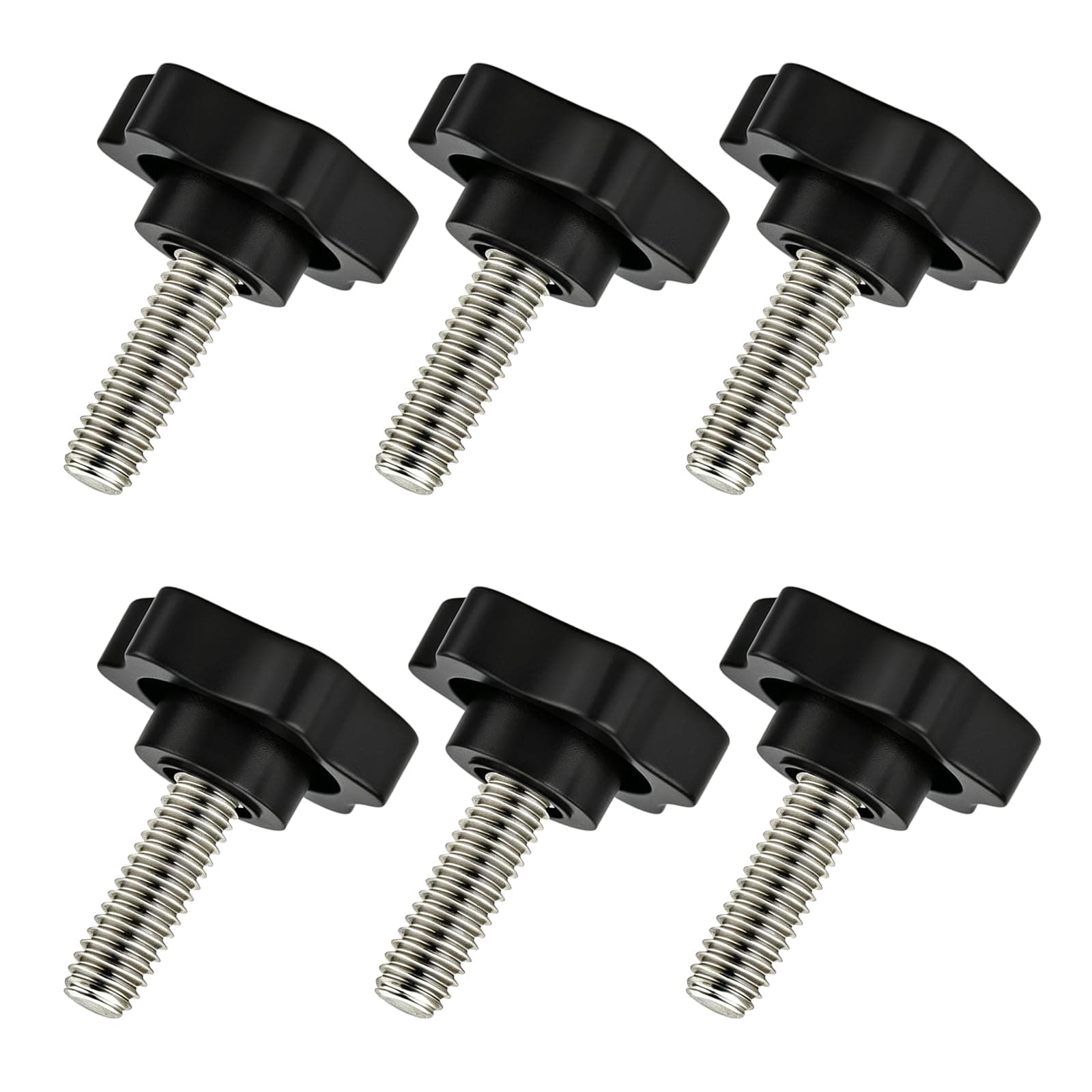 6 Pack M6 Stainless Steel Thumb Knob Screws, Hand Tightening Replacement Hardware for Blackstone 17" 22" Griddle Stand Grill Frame Fixing Accessories