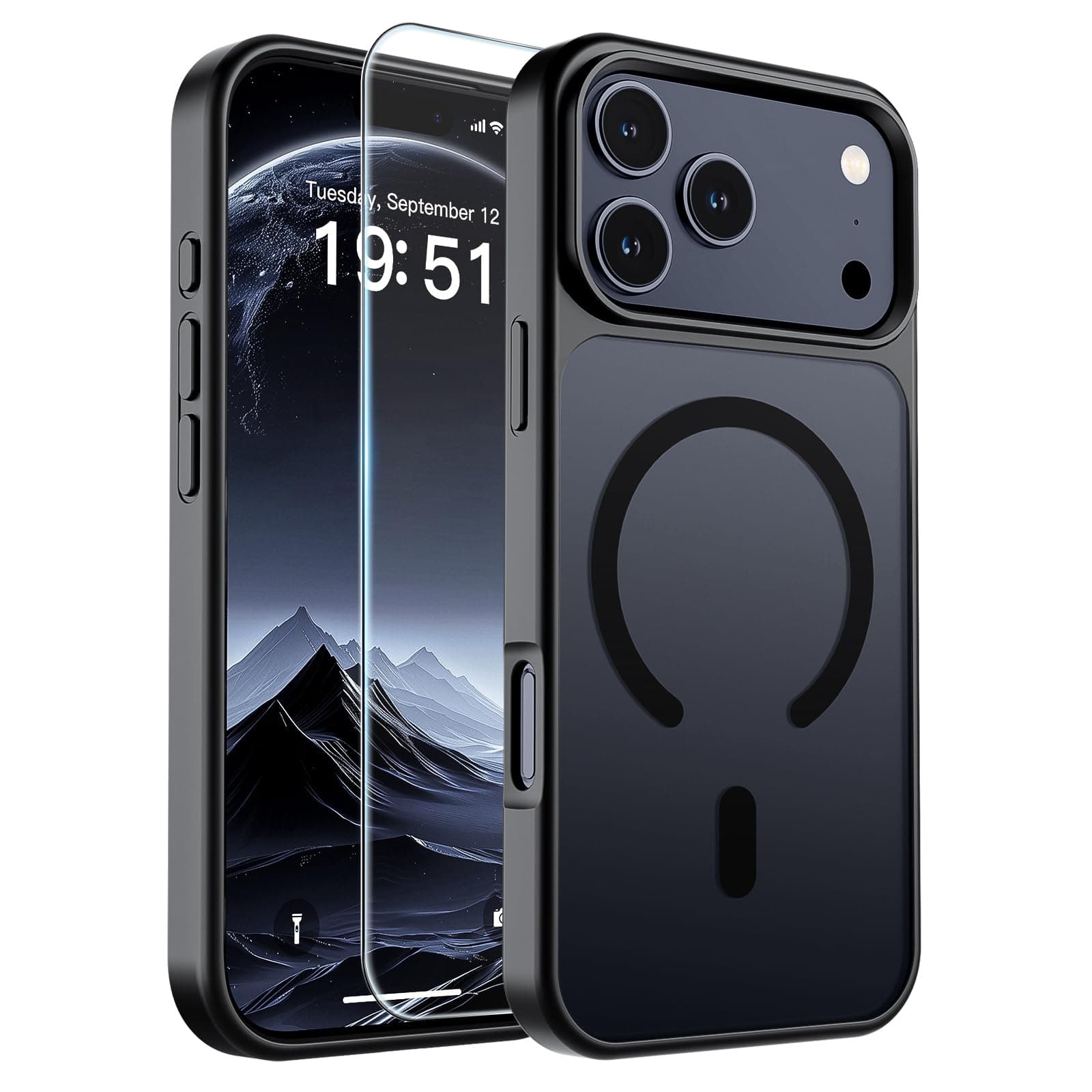 SUPFINE Magnetic for iPhone 17 Pro Max Case Black