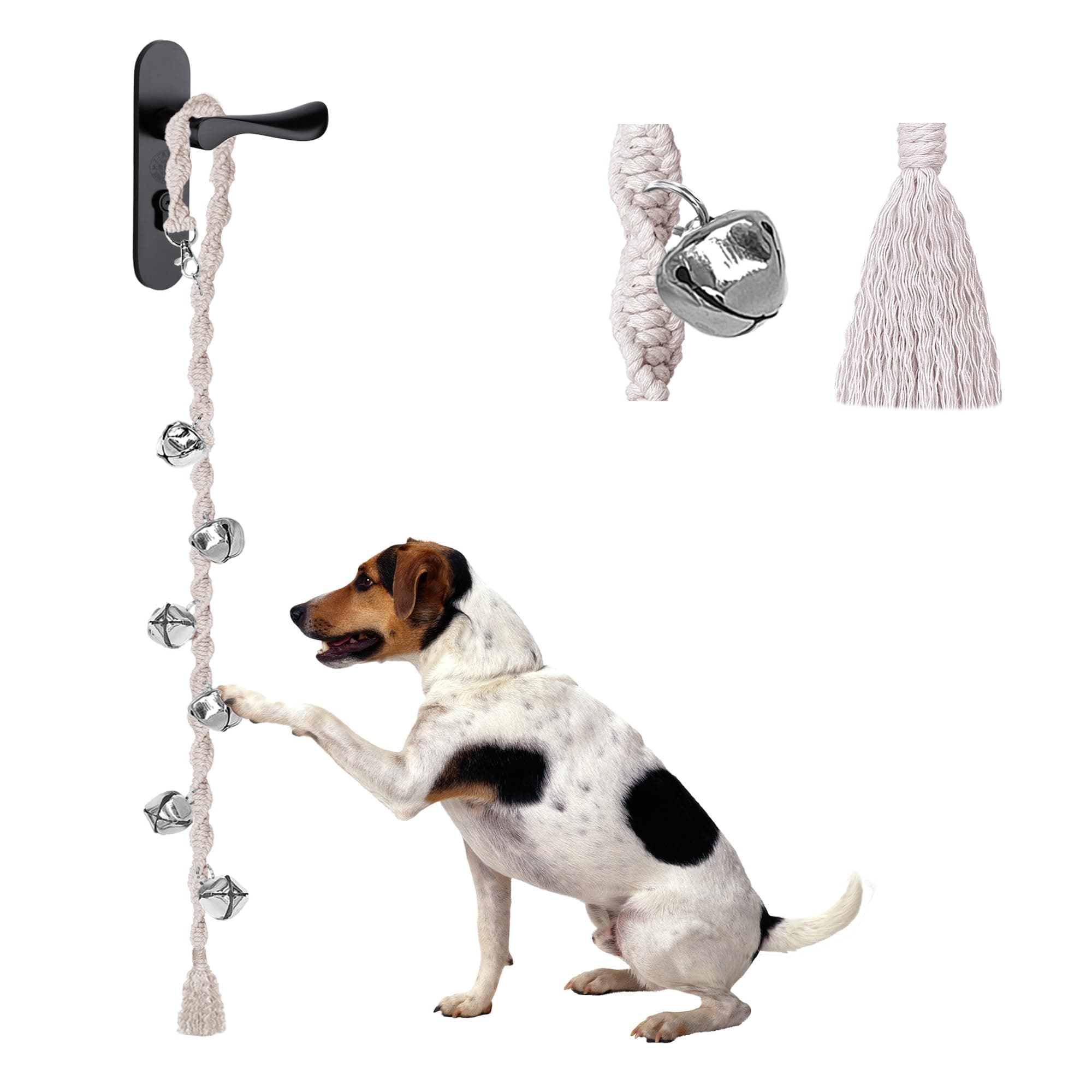 GINIDEAR Dog Bells to Go Outside, Potty Training Bell, Handmade, Adjustable