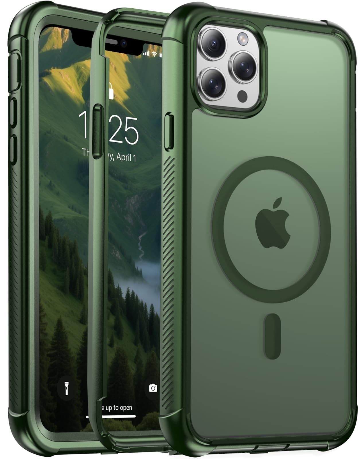 jaroco Magnetic for iPhone 11 Pro Max Case Heavy Duty Protection Army Green