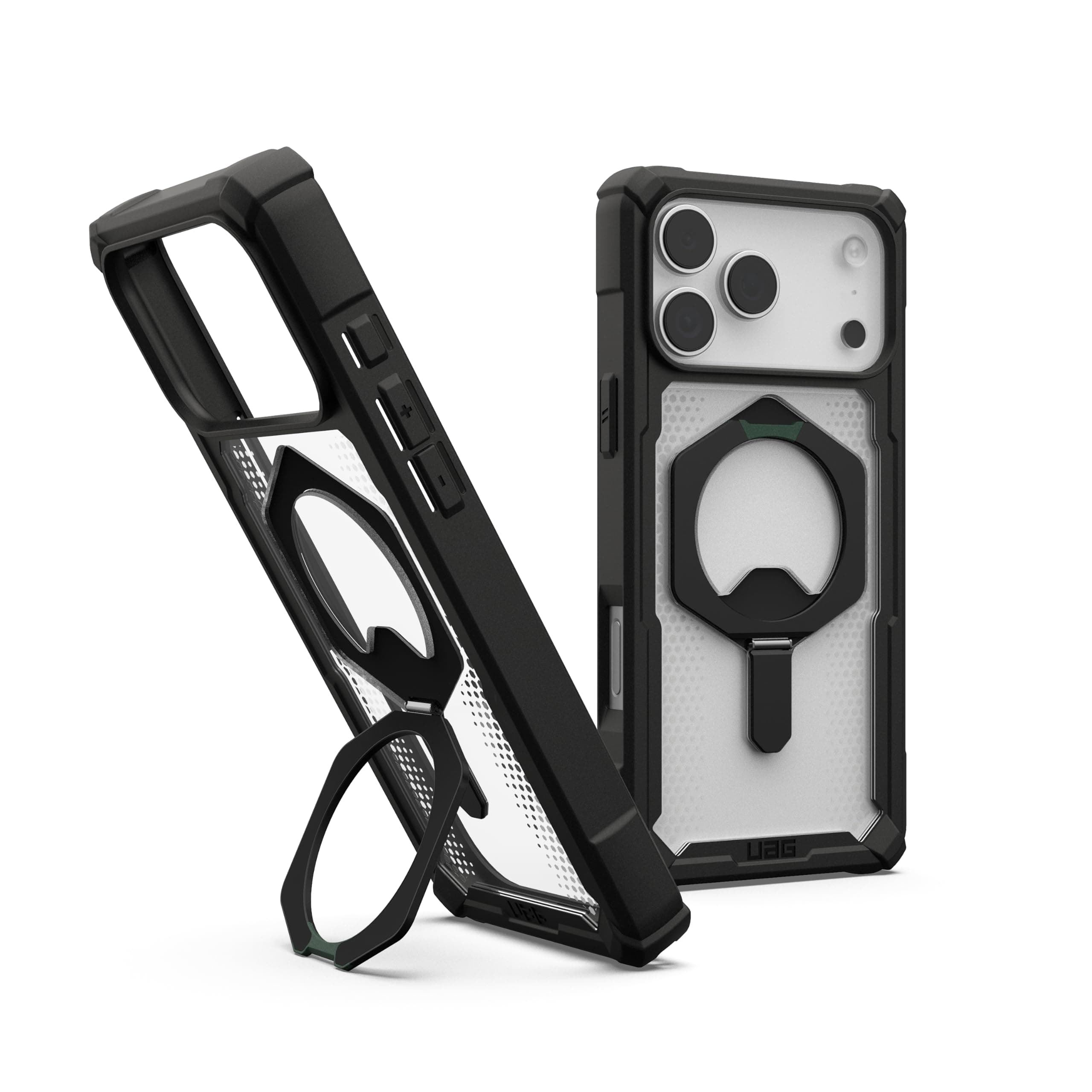 UAG Plasma XTE for iPhone 17 Pro Max Case with Kickstand, Black/Clear