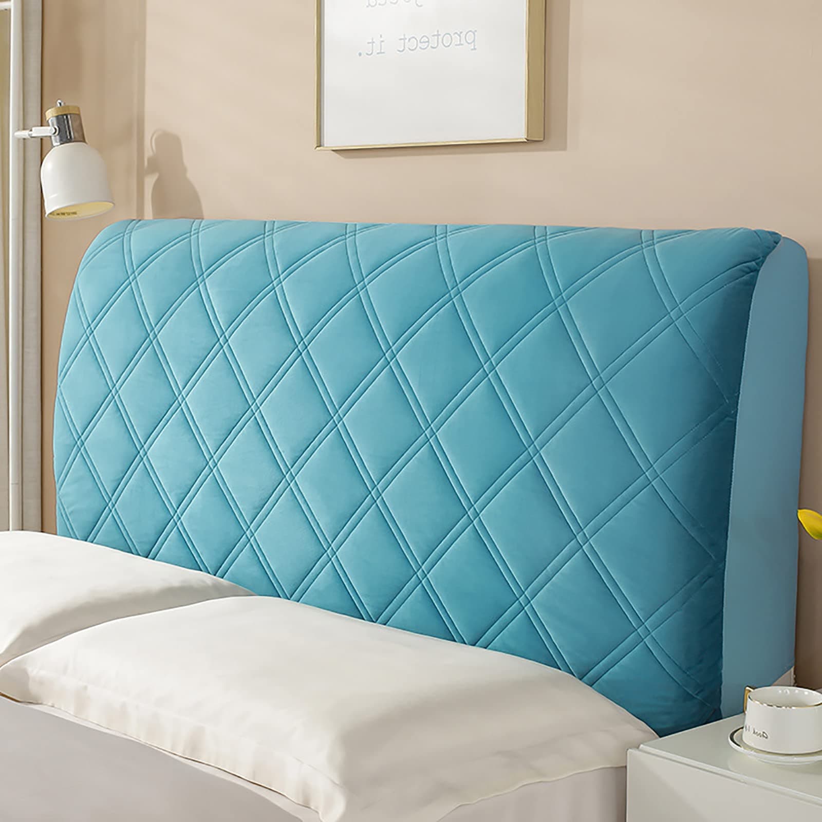 All-Inclusive Headboard Dustproof Cover Thicken Headboard Cover for Bedroom Decoration Queen King Bed Head Cover
