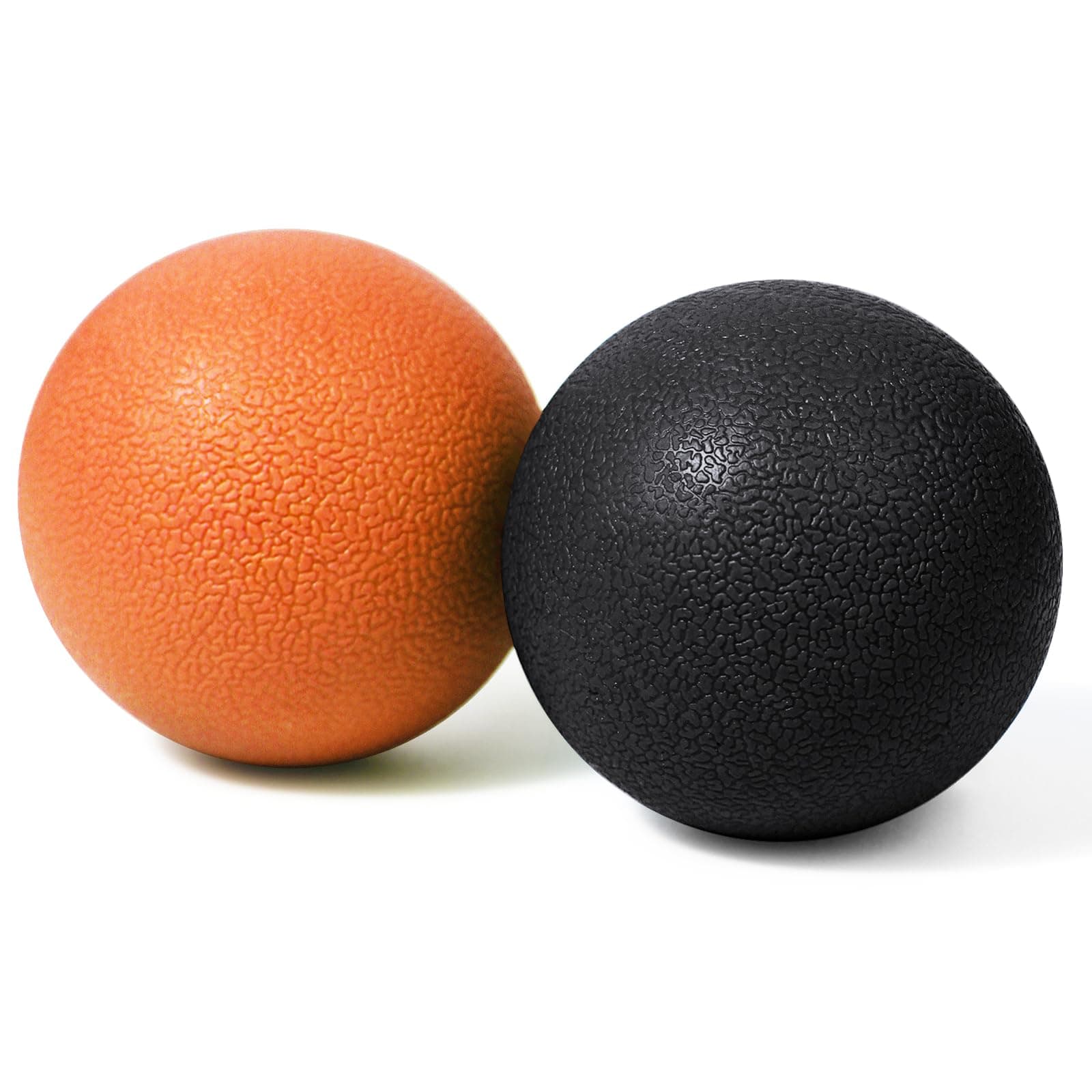 WERJOURU 2-Pack Firm Lacrosse Massage Balls (Orange&Black)