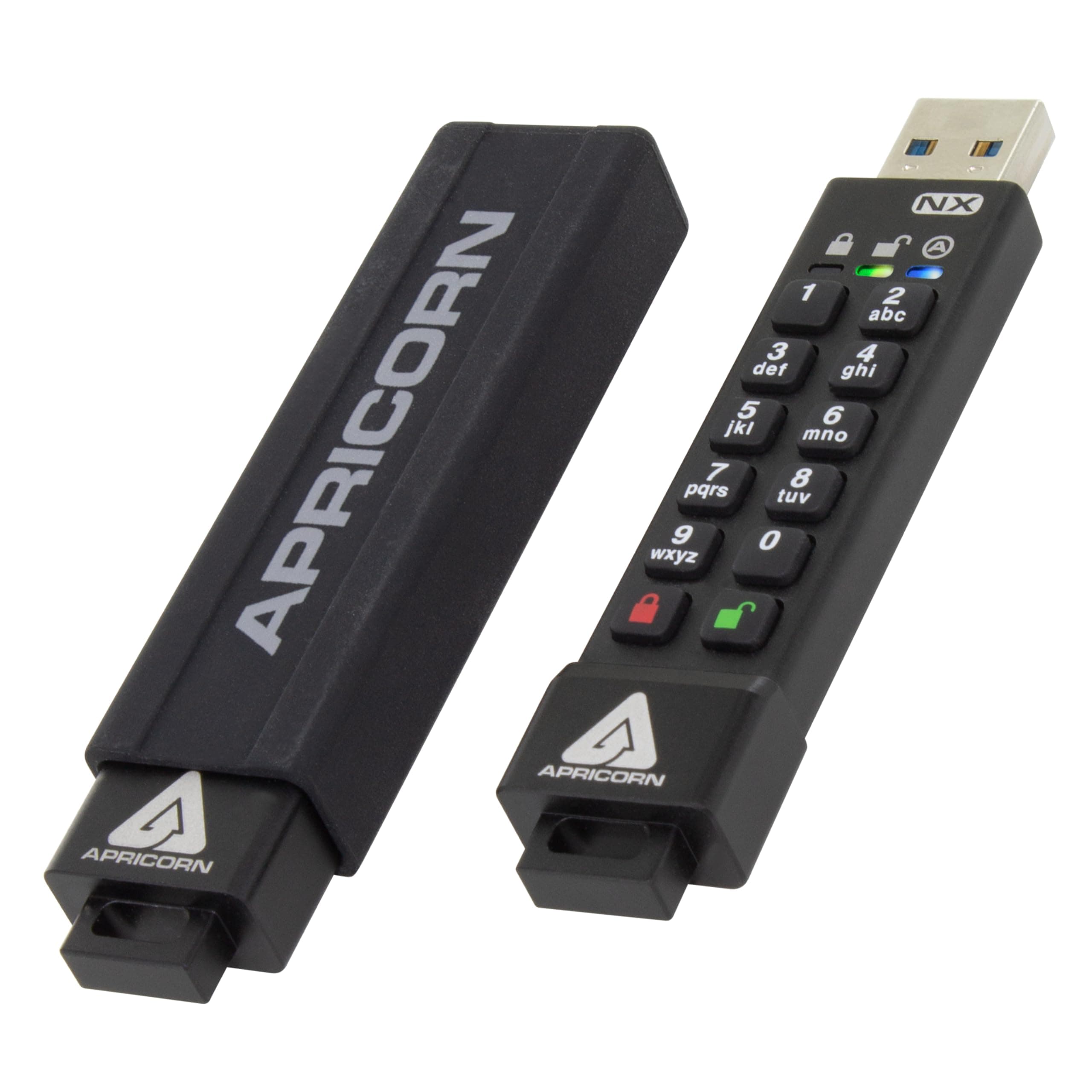 Apricorn Aegis Secure Key 3 NX 16GB 256-bit Encrypted FIPS 140-2 Level 3 Validated Secure USB 3.0 Flash Drive, ASK3-NX-16GB