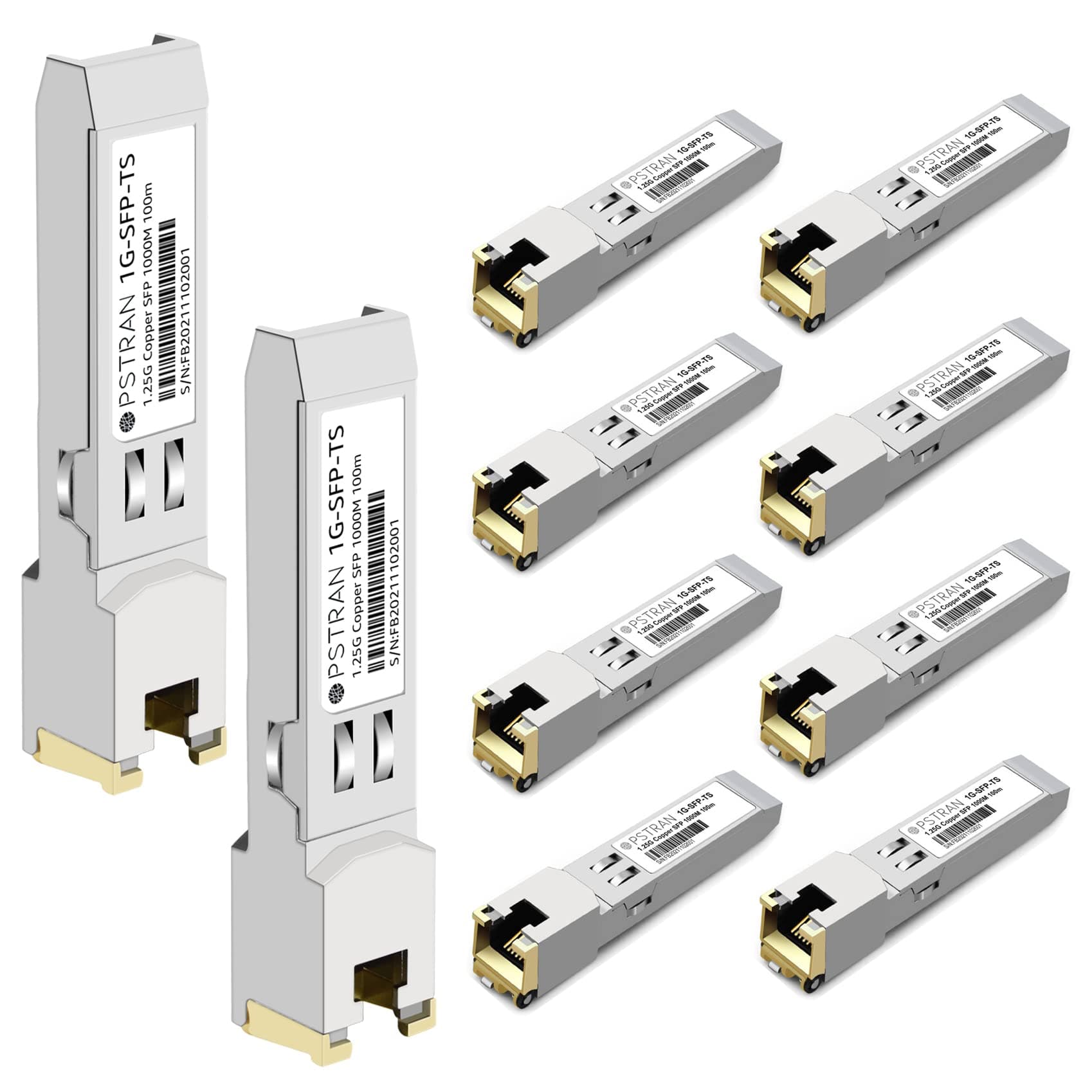 OPSTRAN 1000BASE-T SFP RJ45 Copper Transceiver Module Compatible with Intel E1GSFPT-A 100m Cat5e/6 4 Pack