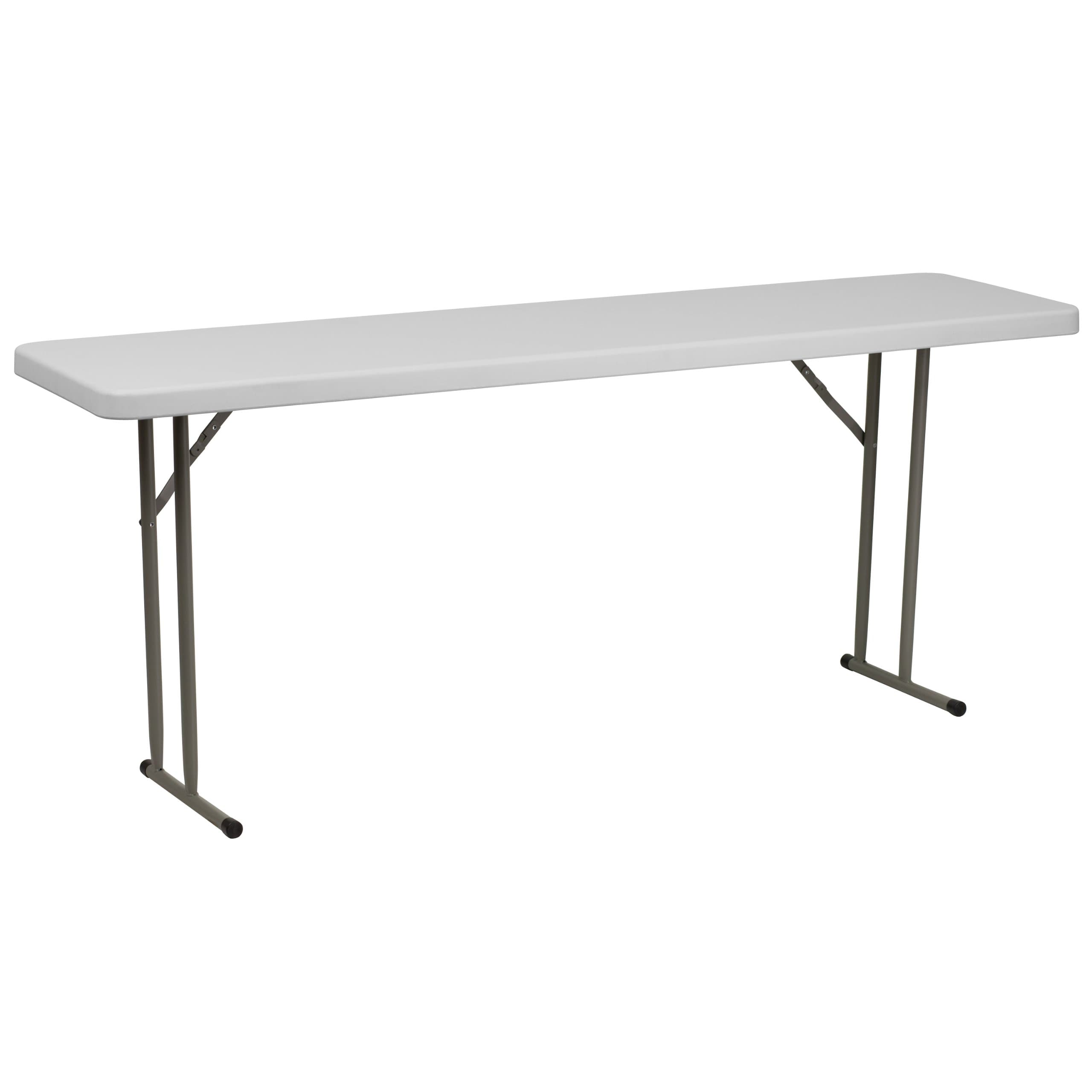 Flash Furniture RB-1872-GG 18''W by 72''L Granite White Plastic Folding Training Table