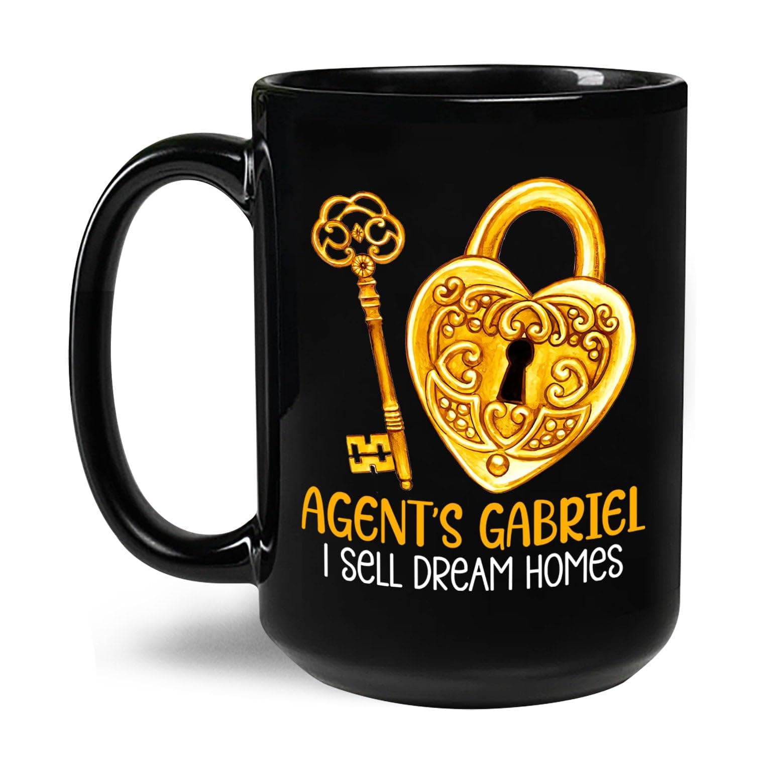 Personalized Real Estate Agent Mug Gift, I Sell Dream Homes Coffee Mug, Realtor Cup Gifts For Men Women Brokers, Real Estate Mugs, Custom Realtor Ceramic Mug With Name, Realtor Black Teacup 11Oz 15Oz