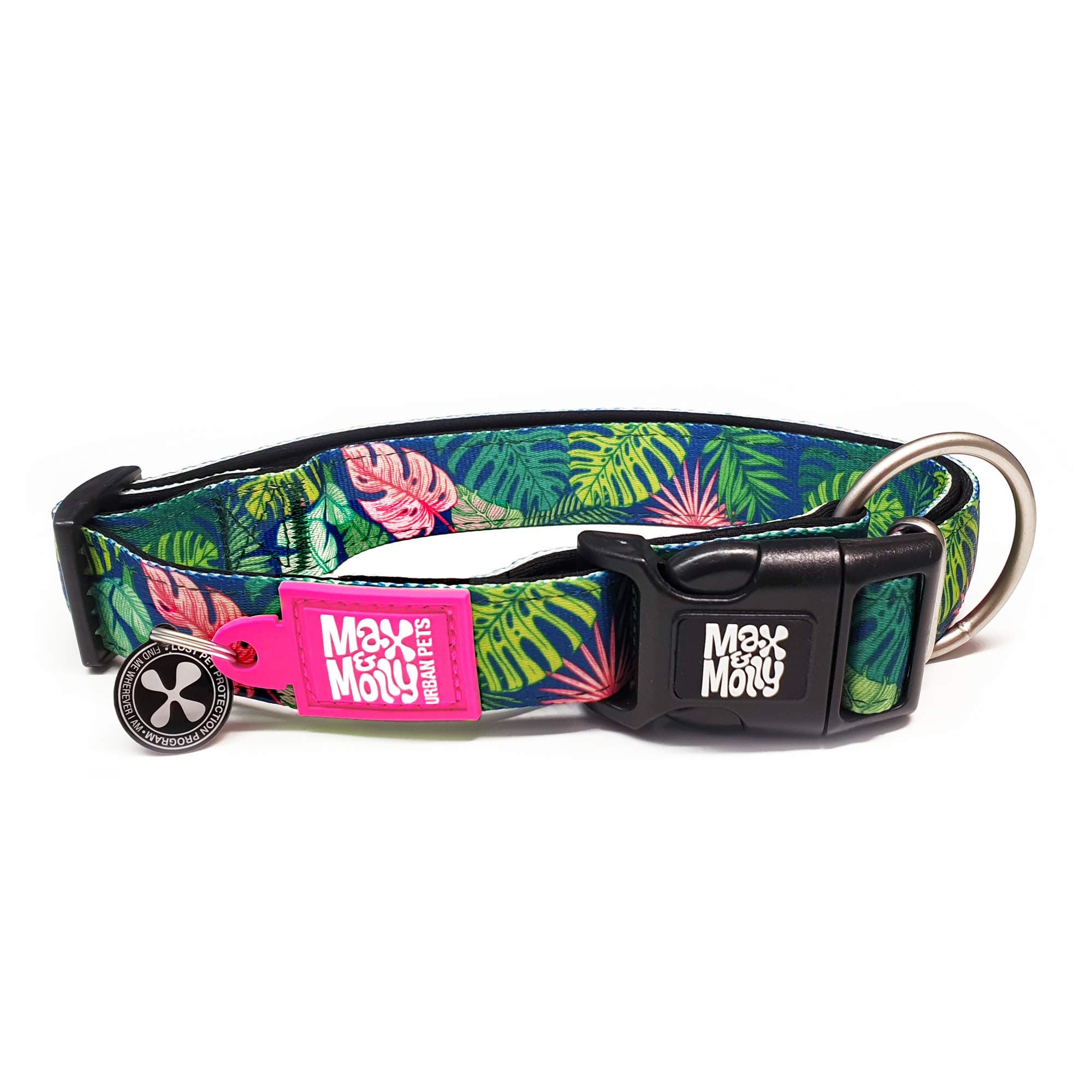 Max & Molly Tropical XS Dog Collar with Safety QR Code Dog Tag - Soft, Adjustable, & Waterproof Collar, Cute Summer Beach Themed Designs for Both Girl and Boy Dogs & Puppies, Extra Small