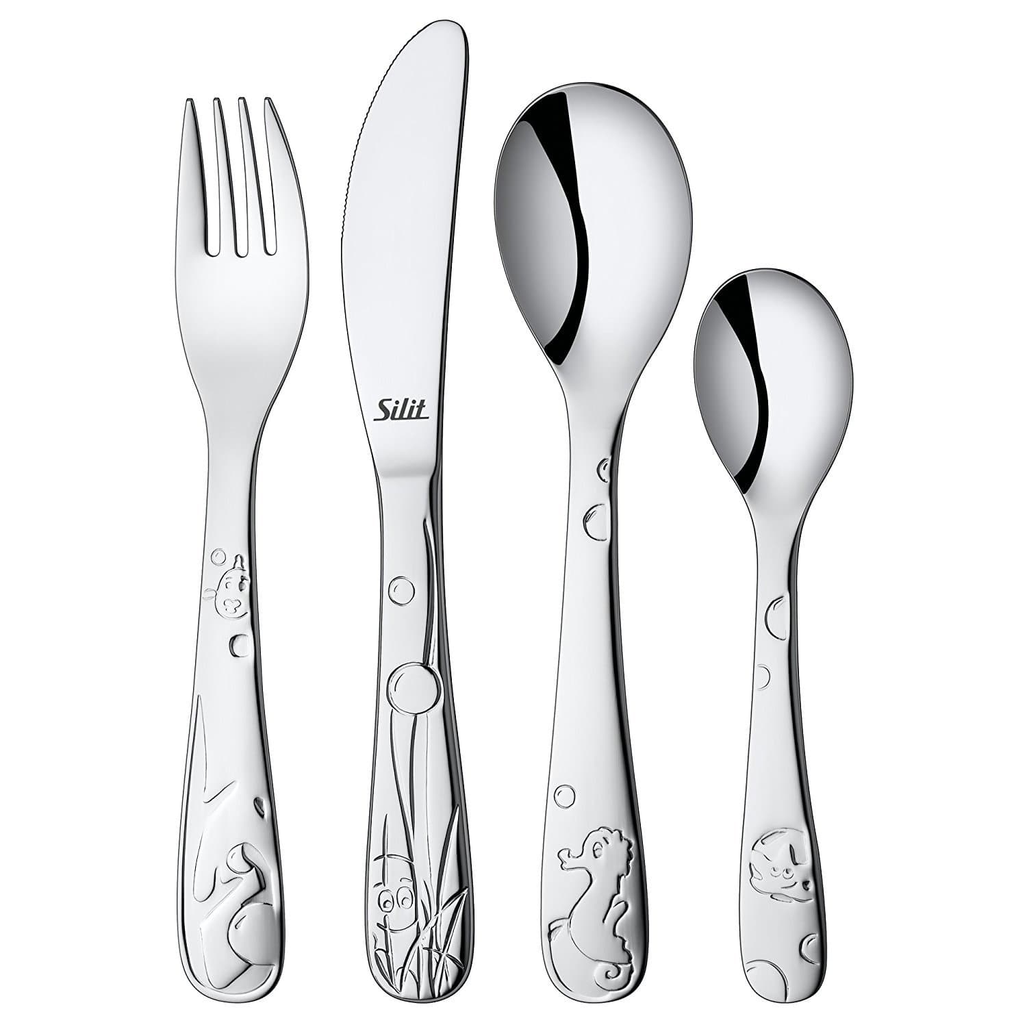 Silit 2145286202 Kinderbesteck, 4-teilig, Aquarama