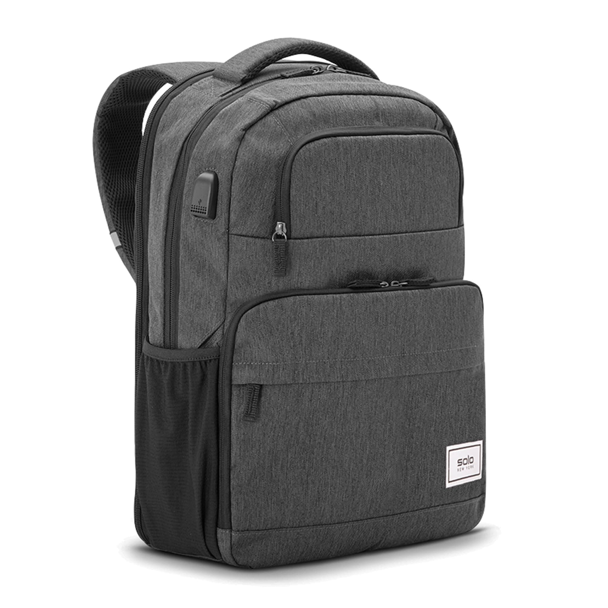 Solo New York Re:Discover Laptop Backpack, Grey - Made from Recycled Materials, Fits up to 15.6" Laptop, Grey, Fits up to 15.6" Laptop, Re:discover Laptop Backpack