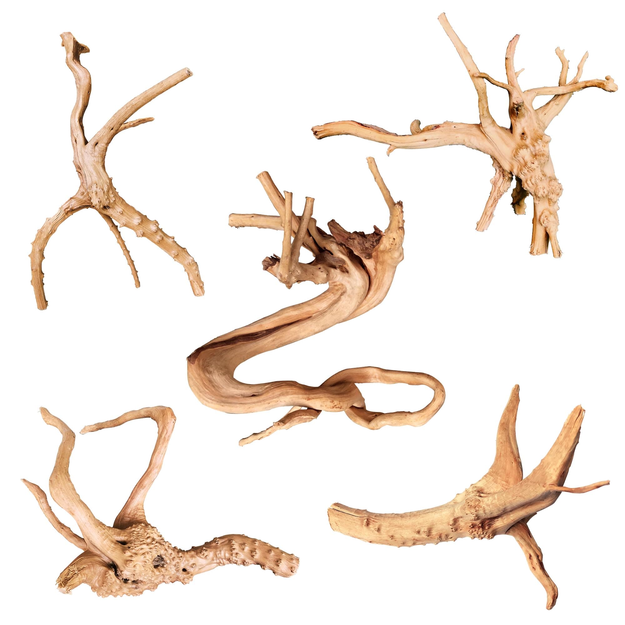 majoywoo Natural Small Driftwood for Aquarium Decor Reptile Decor