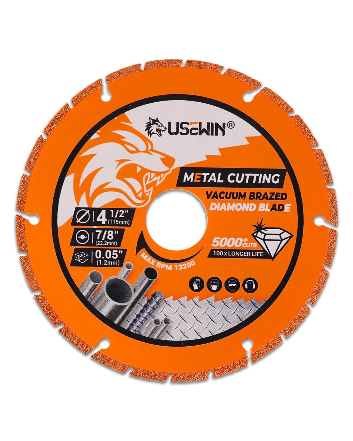Cut Off Wheels 4 1/2 Inch with 7/8" Arbor, Angle Grinder Cutting Disc, Diamond Cutting Wheel with 5000+ Cuts on INOX, Rebar, Angle Iron and Steel