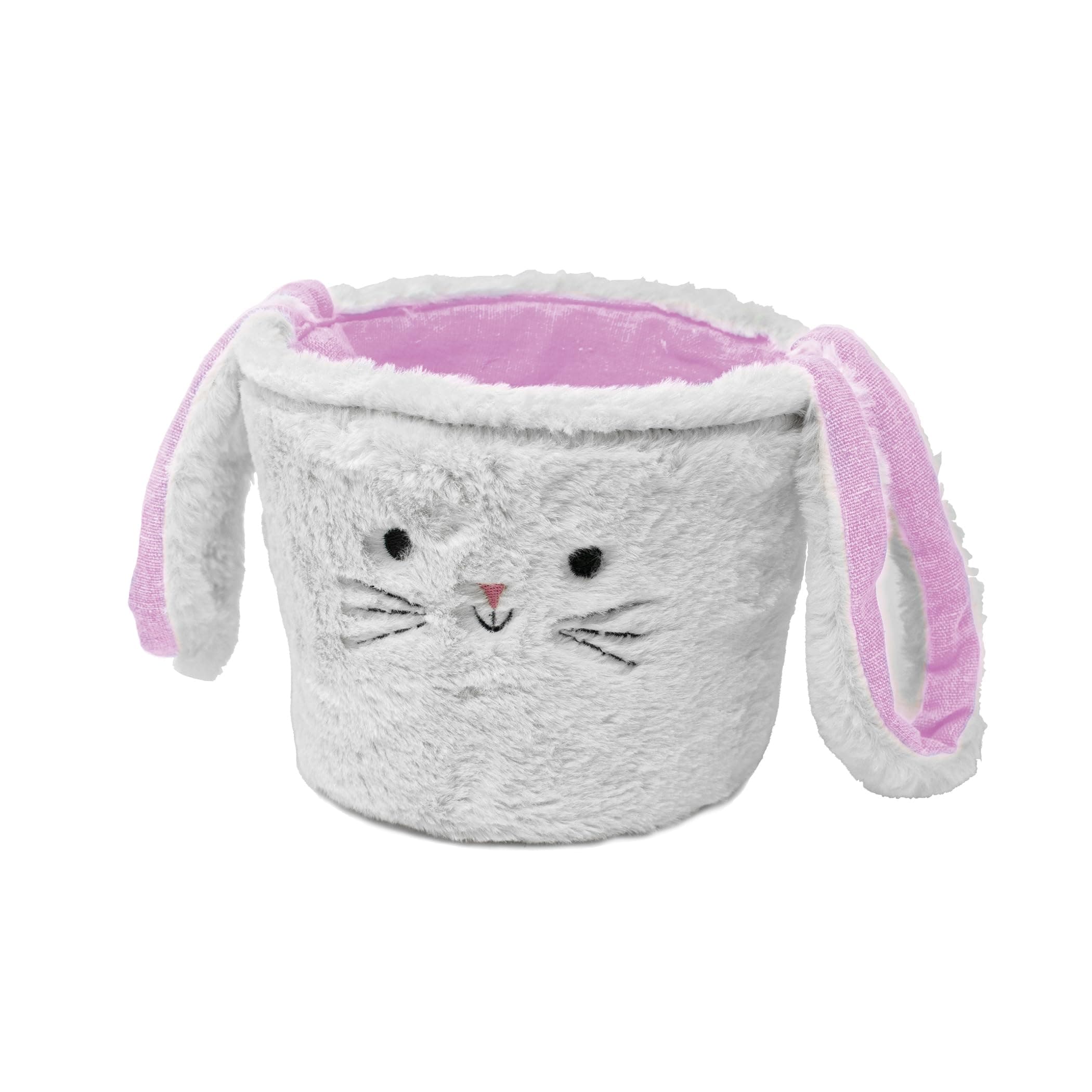 Easter Bunny Plush Basket - Pink