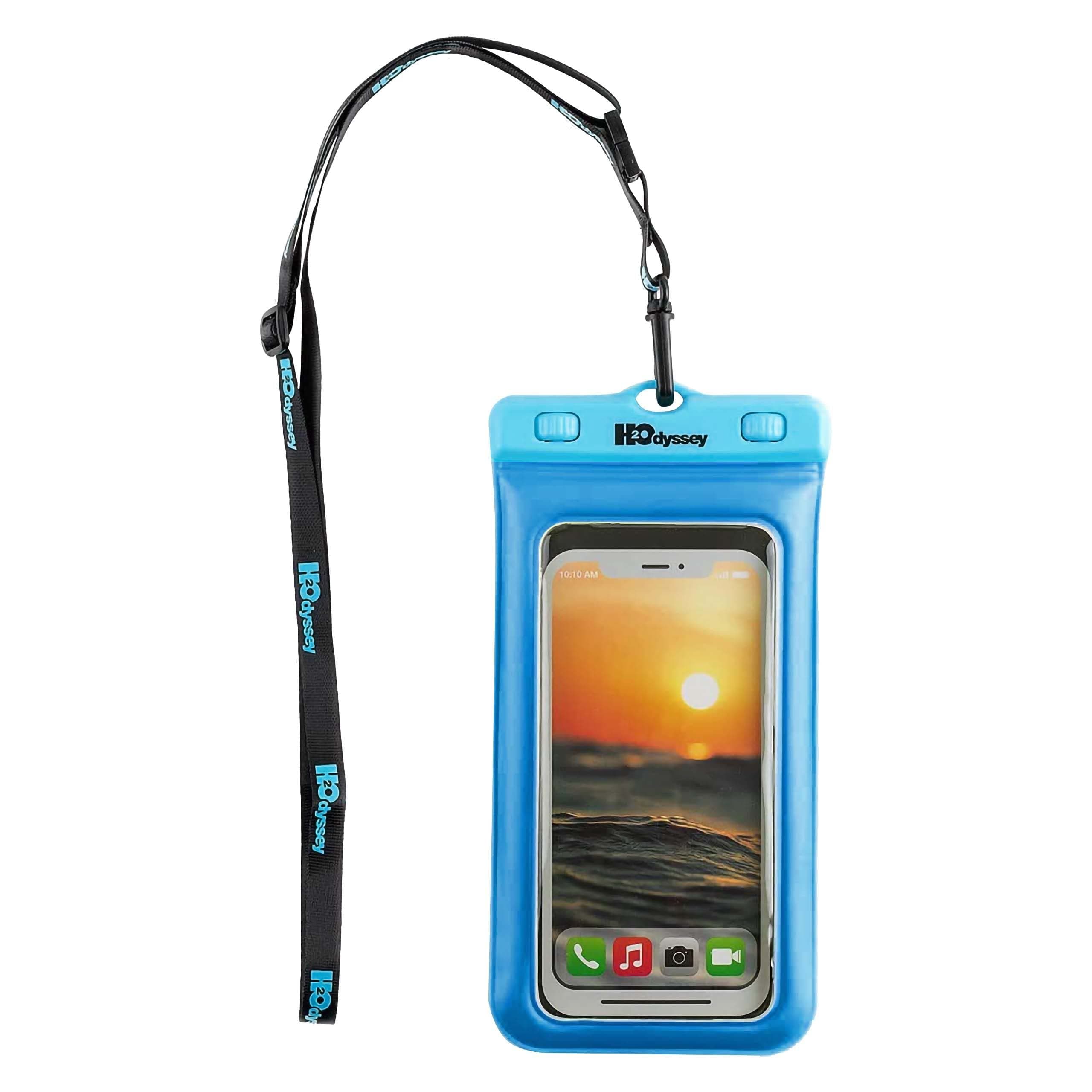 H2Odyssey Waterproof Phone Case and Lanyard - Excellent Waterproof Protection - Floats in The Water (6.5" Tall x 3.25" Wide x 0.5" Thick, Blue)