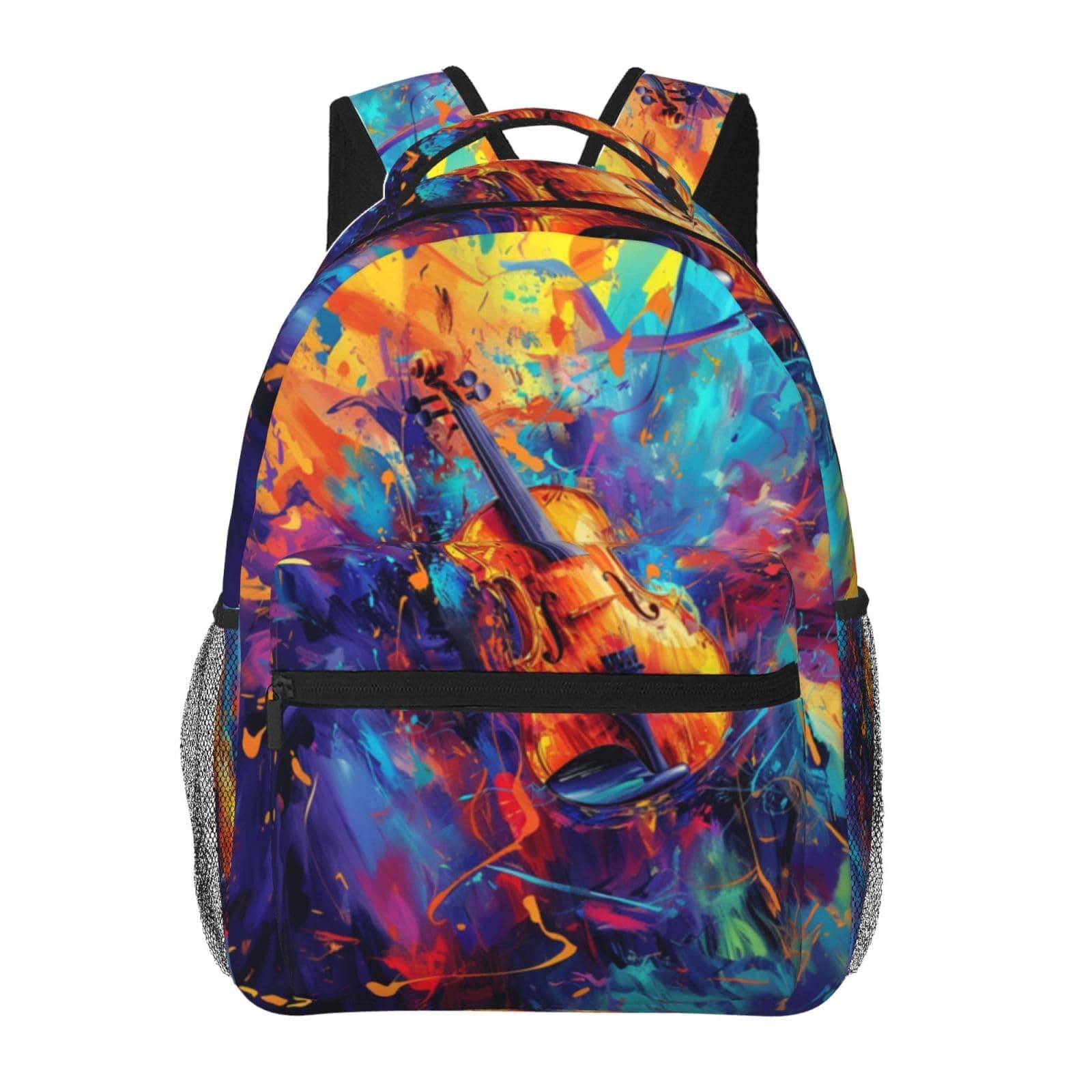 Turamurra Orca Whale Backpack, Travel Backpacks Laptop Rucksack for Women, School Bookbag for Kids Girls, Violin01, One Size, Travel Backpacks