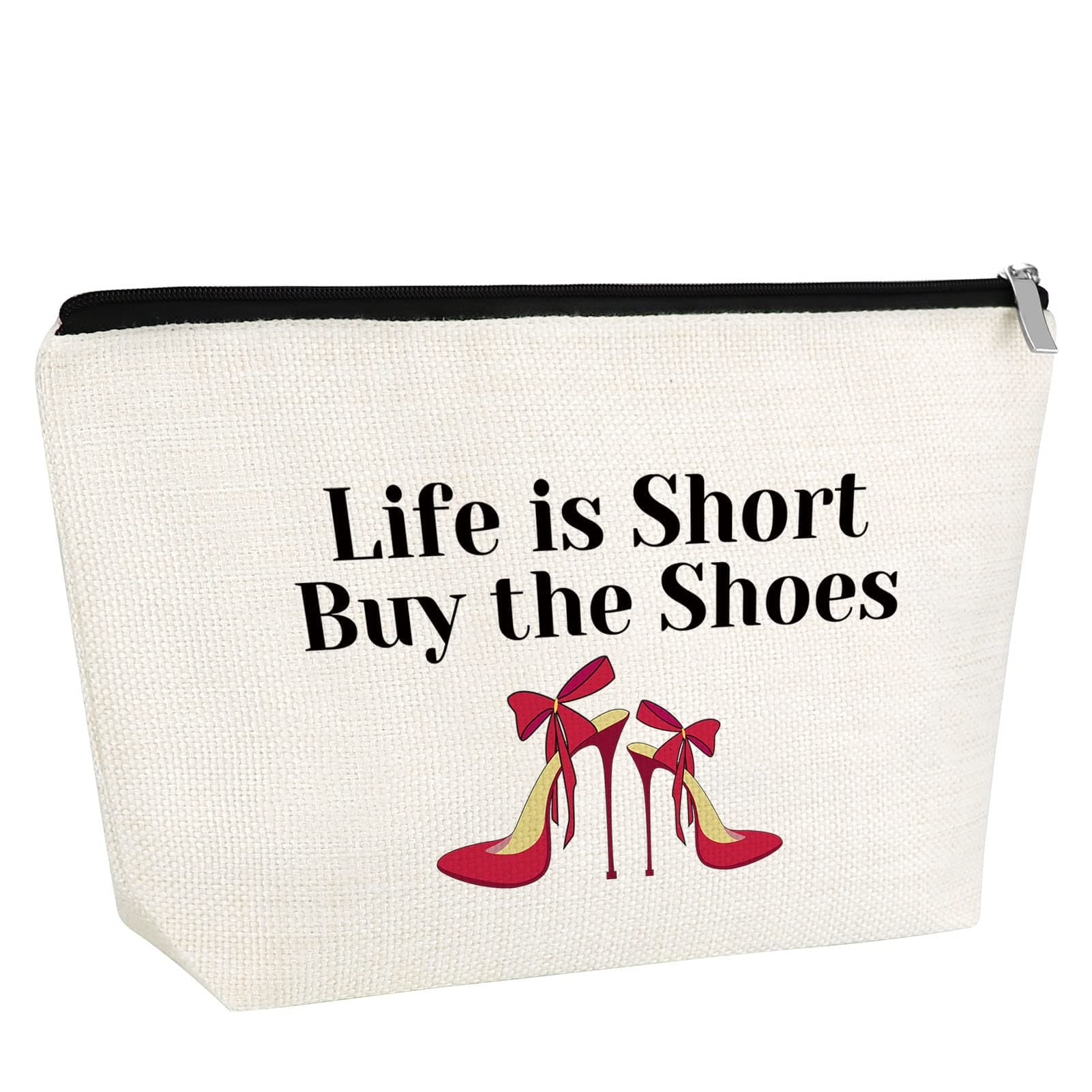 Shoe Lover Gift Set: Birthday & Christmas Gifts for Women, Friend, Sister, Coworker & Roommate - Fashion Makeup Bag for Book, Bicycle & Violin Lovers, Shoes Lover