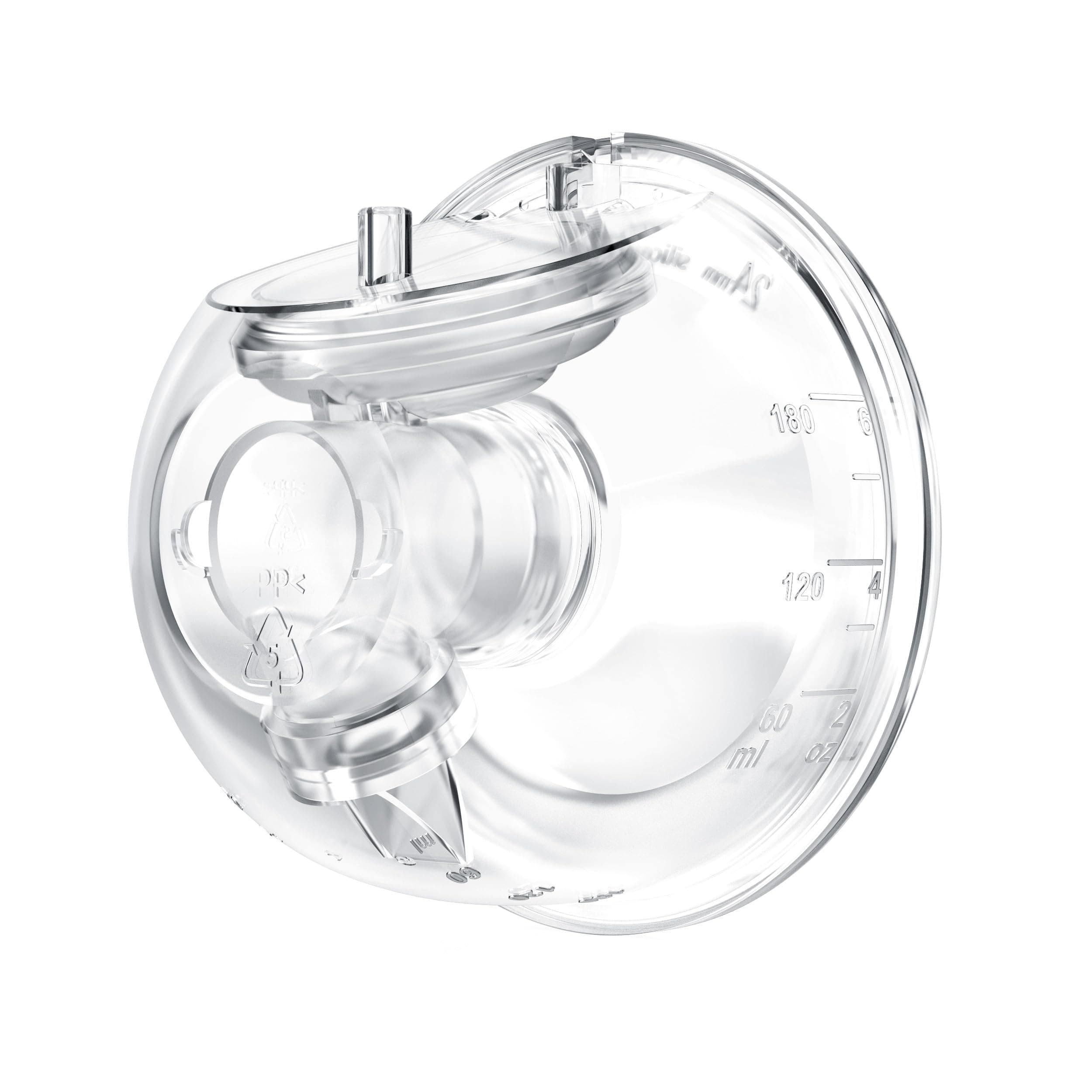 Momlacto Milk Collector Cup Set Compatible with Momcozy S12 Pro/S9 Pro Breast Pump, Not for S12/S9, Replacement Pump Parts with Collector, Duckbill Valve, Flange, Diaphragm, Linker (27mm)