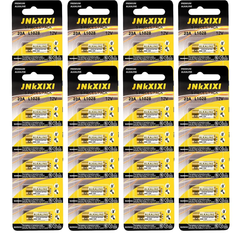 JNKXIXI 40pack 23A 12 Volt Battery A23 LR23A A23S MN21/23 L1028F Alkaline Battery(40pcs)