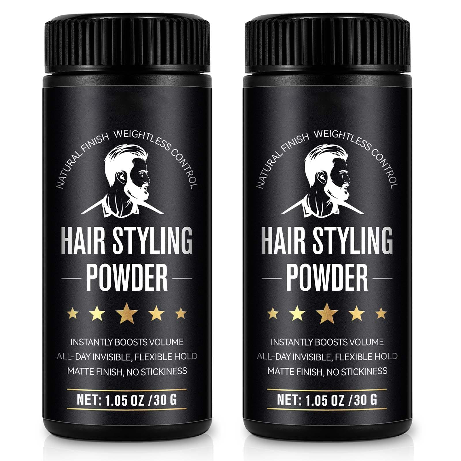 Hair Styling Powder, 2Pack Hair Texture Powder for Men and Women, Adds Volume and Texture, Alll Day Invisible, Flexible Hold, Long-lasting, Matte Finish, No Stickiness 2 x 30g