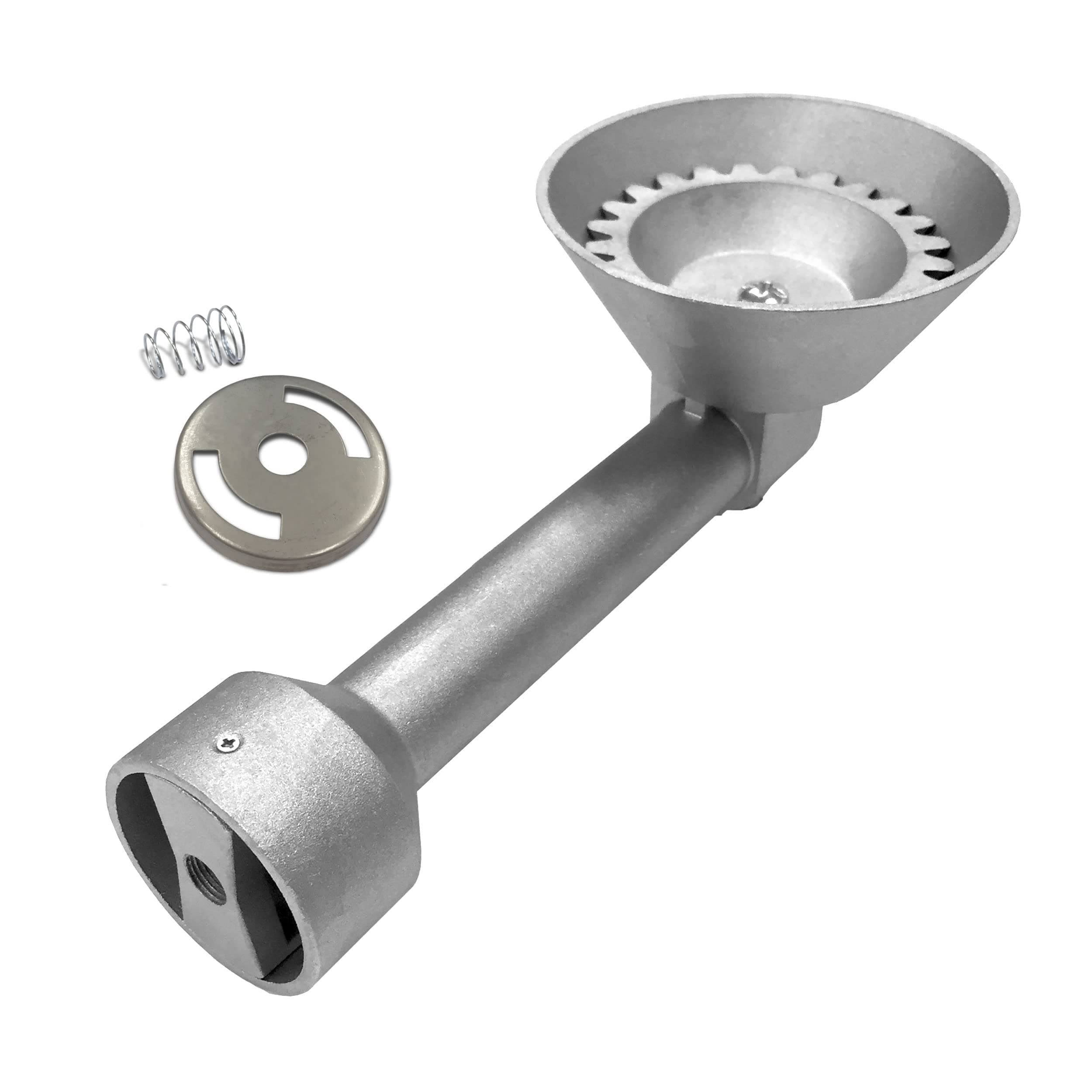 Bayou Classic AL10 4" Propane Cast Aluminum Burner, Polished Aluminum
