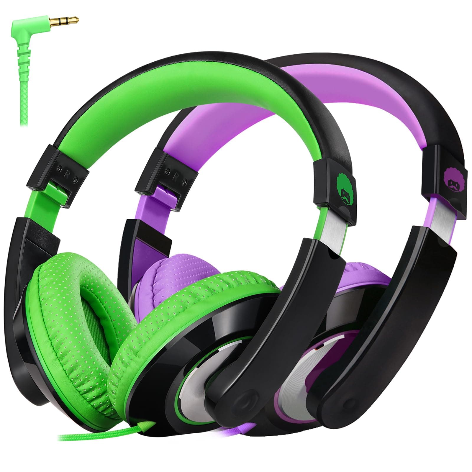 rockpapa 2 Pcs Foldable Kids Headphones Wired for School with 3.5mm Cord