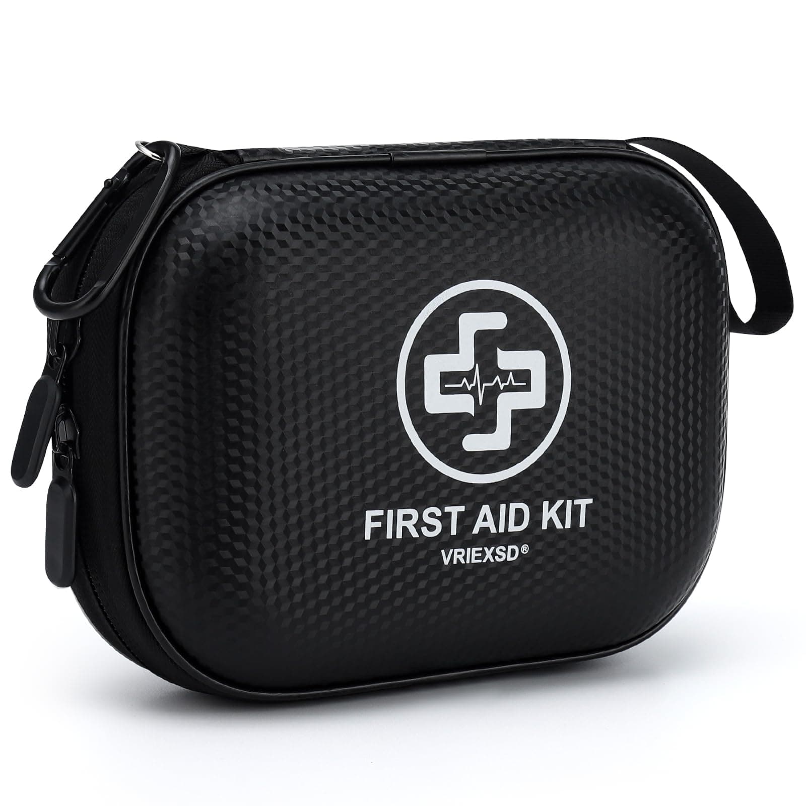 Mini First Aid Kit - 150 Piece Small Waterproof EVA Hard Shell Case