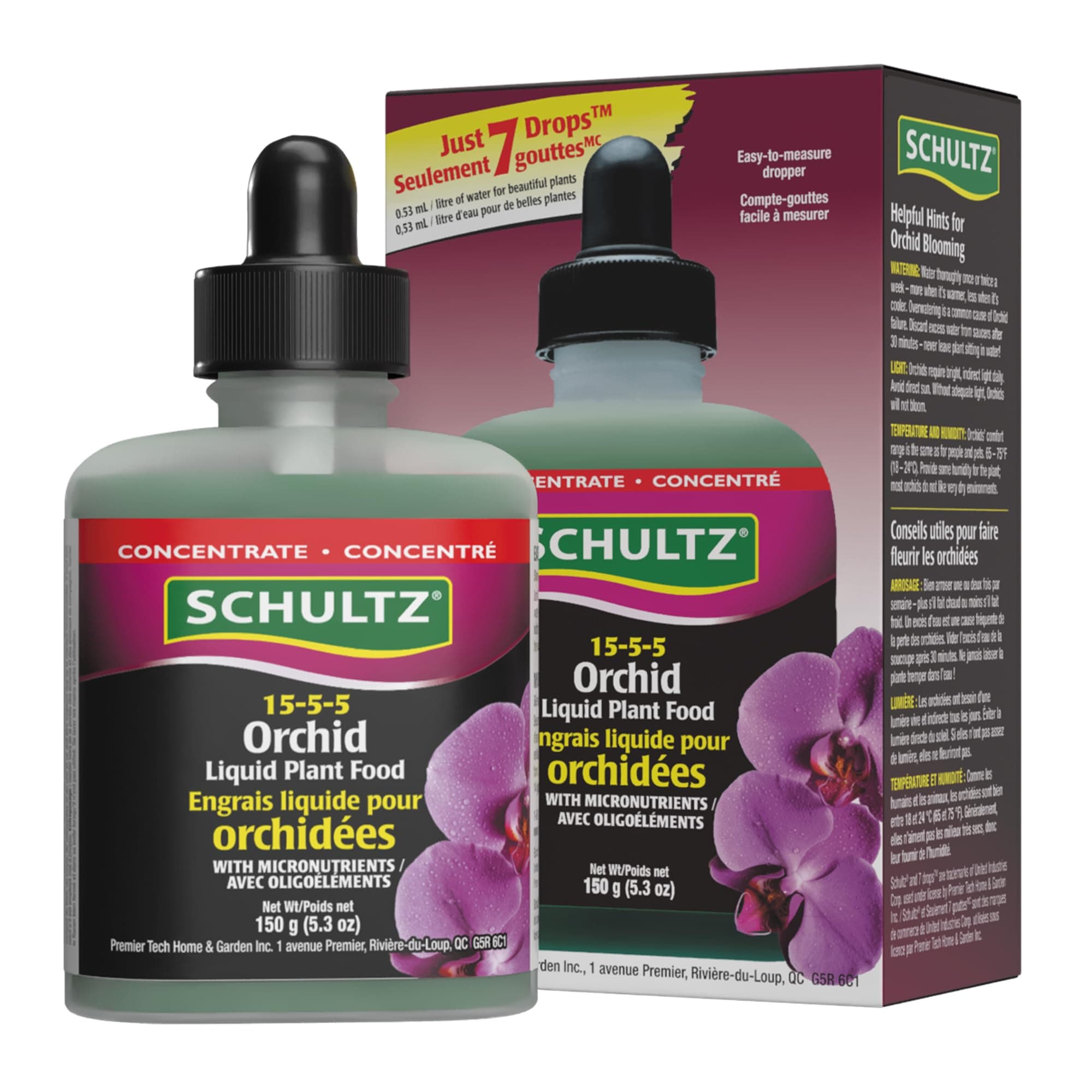 Schultz Orchid 15-5-5 Liquid Plant Food, 156 ml (5.3 fl. oz) – Concentrated Orchid Fertilizer with Dropper – Promotes Blooming & Healthy Growth