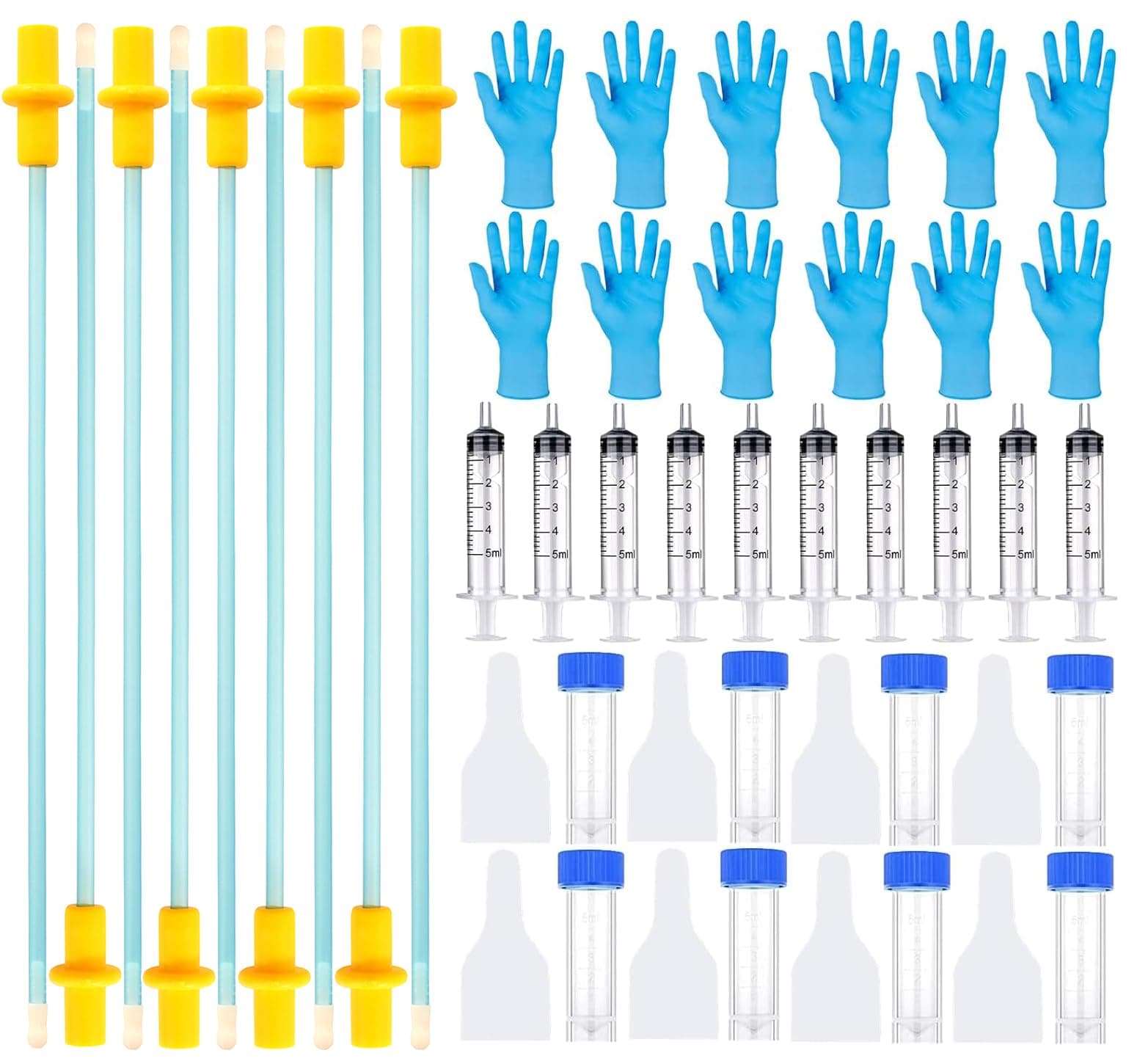 ROPUKEY 20 Set AI Artificial Insemination Dog Breeding Kit, Dog Ai Breeding Kit, Insemination kit for Dogs, Pet Breeding Supplies for Medium Breeds（11.8 inch）
