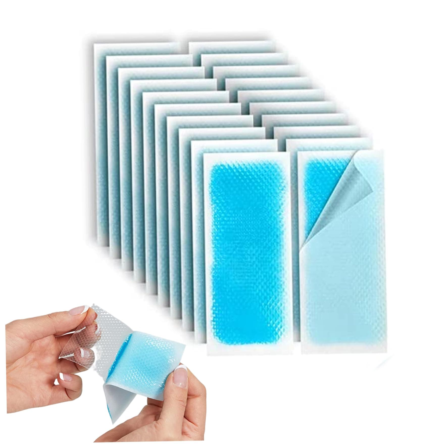 Sports Summer Cooling Patch Fever Cooling Gel Patch Cooling Gel Pads Headache Cooling Pads 20 Pack Cooling Patches for Fever Summer Cooling Relief for Kids Adult Sports Cooling Patch Portable Headach