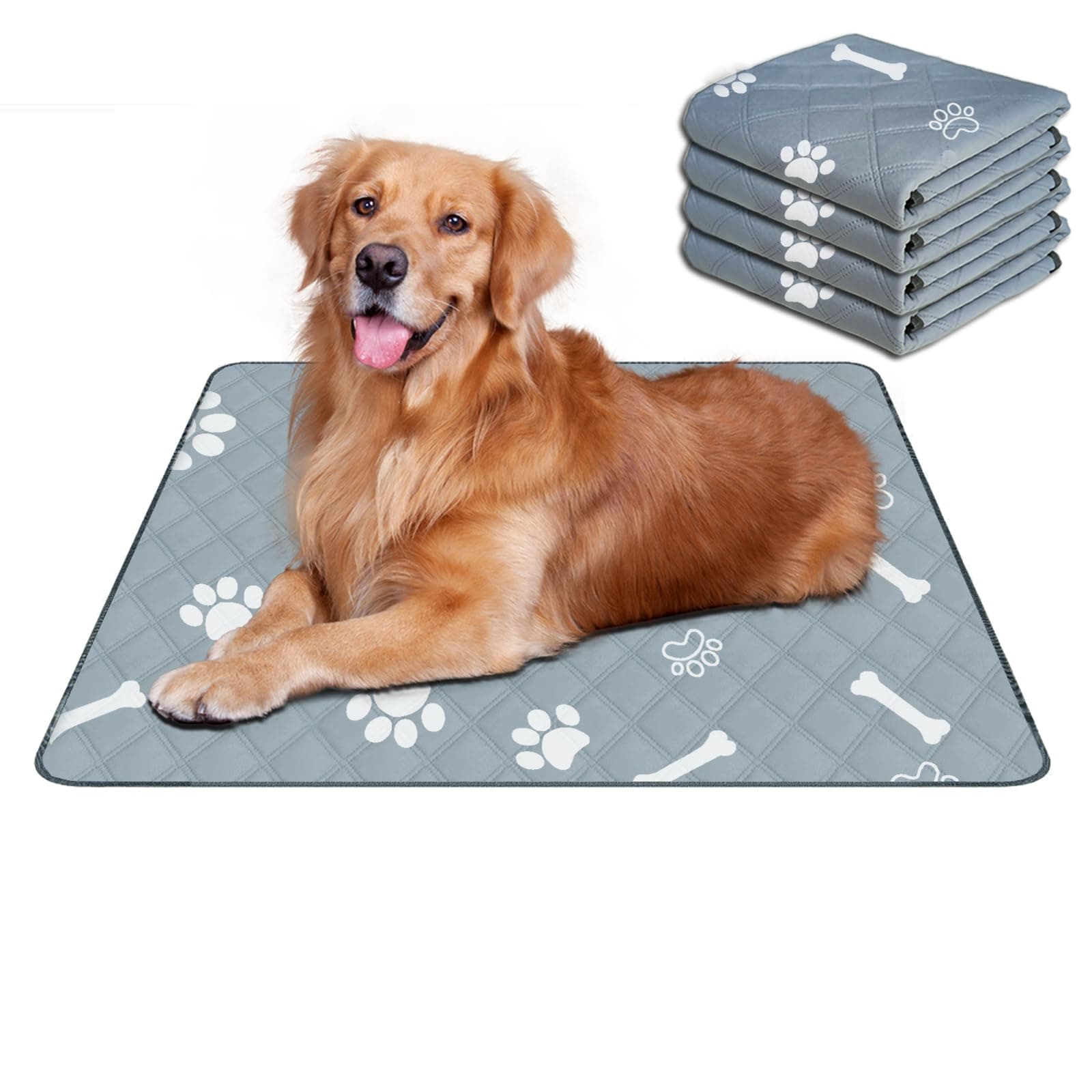 RIOUSSI Reusable Pee Pads for Dogs, Puppies. Washable, Absorbent, Leakproof