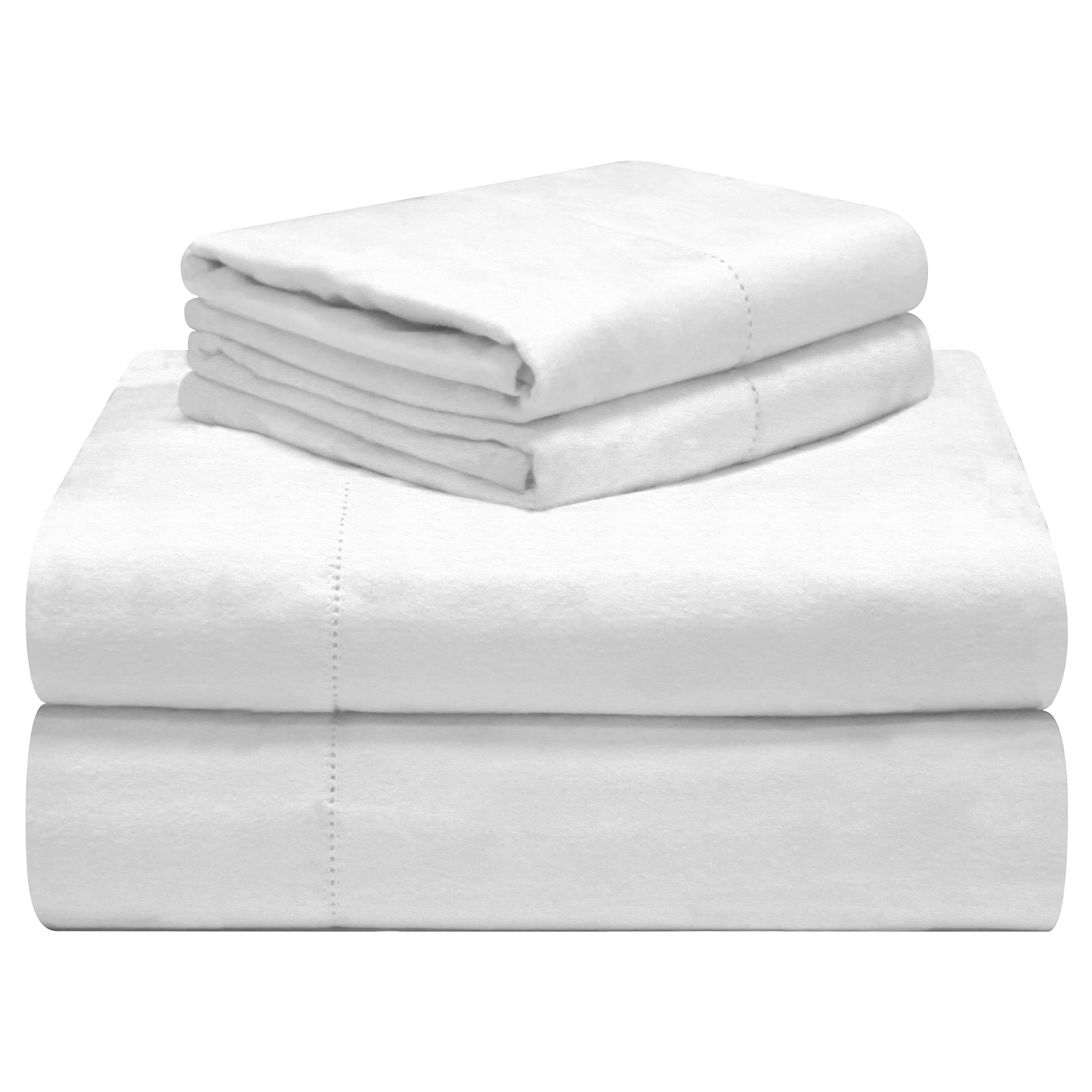 Celeste Home 190 GSM Twin XL, Winter White Sheet Set, X-Large