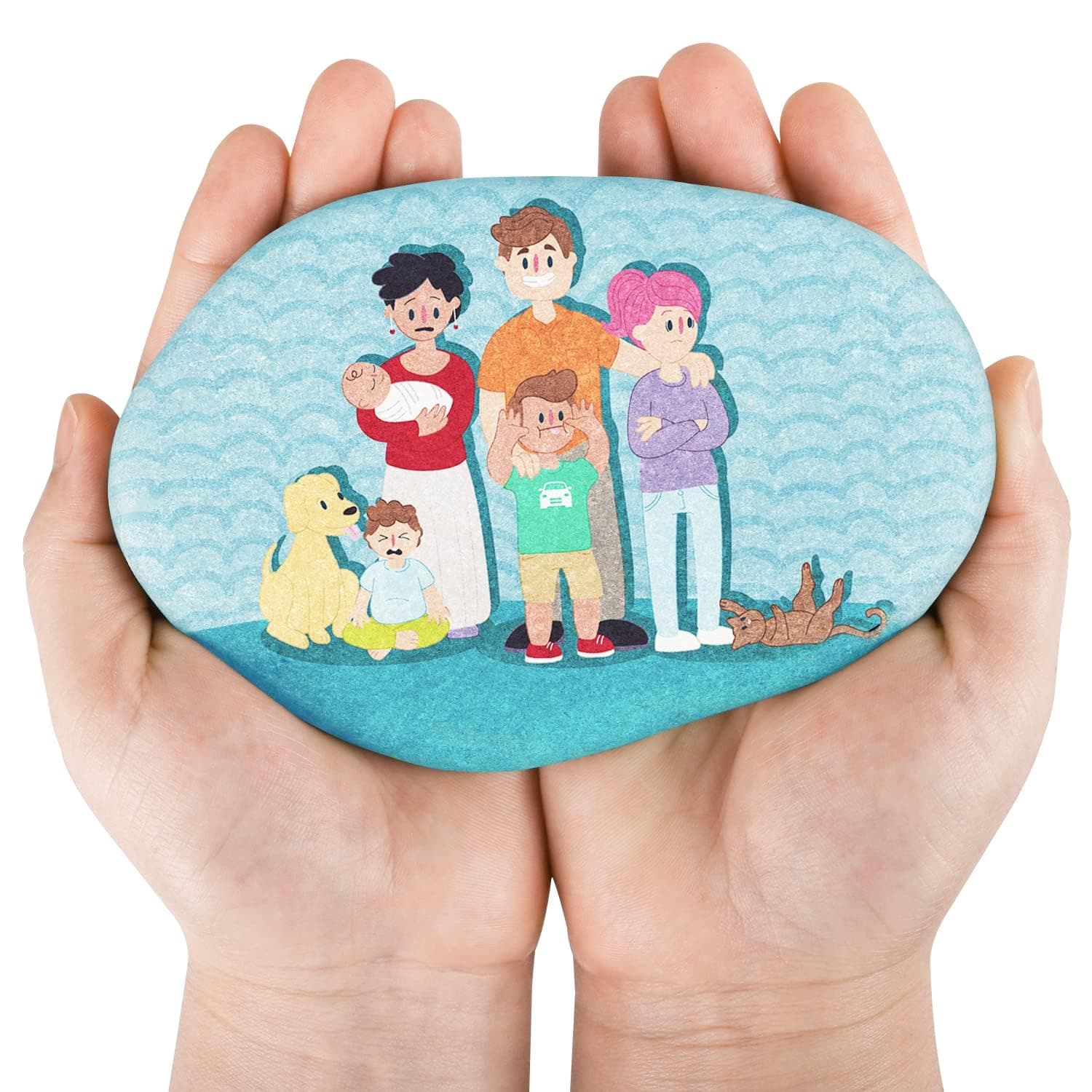 River Rocks for Painting Large Flat Smooth Painting Stones Craft Rock to Paint for Crafts Painting Bulk, 10 Pcs, 4.7-6.3 Inch