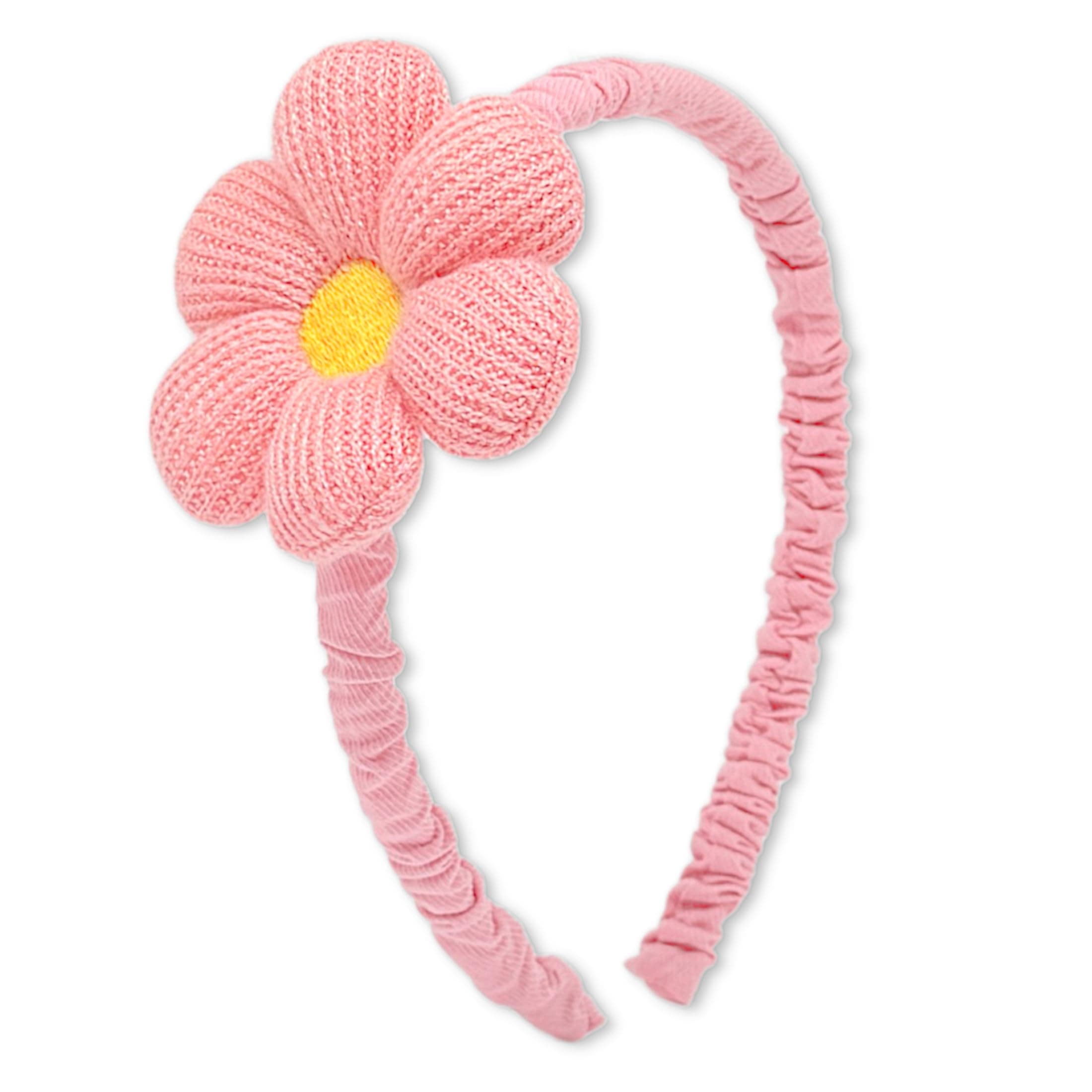 Pink Headband for Girls - Cute Flower Headband Comfort Fit for All Day Wear Floral Hair Accessories All Hair Types for Little Girl Teens Child Kids Gifts - Headband Only