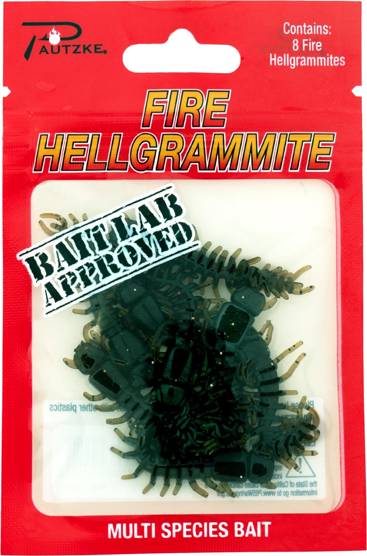 Pautzke Fire Hellgrammites Soft Plastic Fishing Lures, 1.75" Multi Species Bait, Life-Like Action, Durable, Non-Scented, Ideal for Jigging, Twitching, Drop Shotting, Drifting (Green Pumpkin)