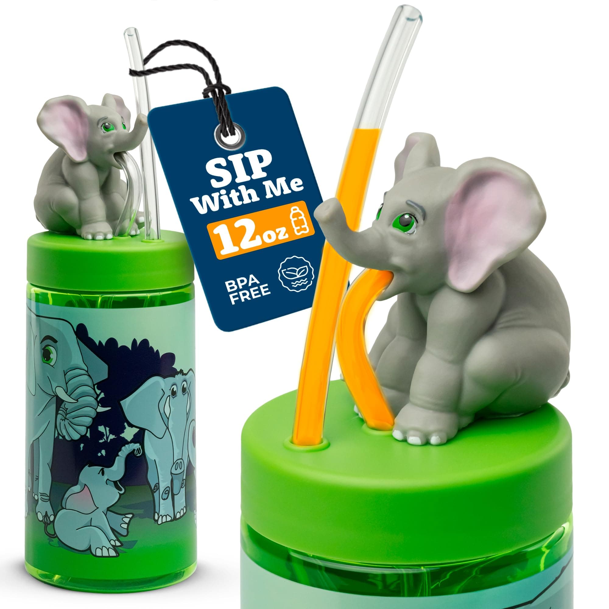 SIP WITH ME, Zoo Elephant Cup 12oz