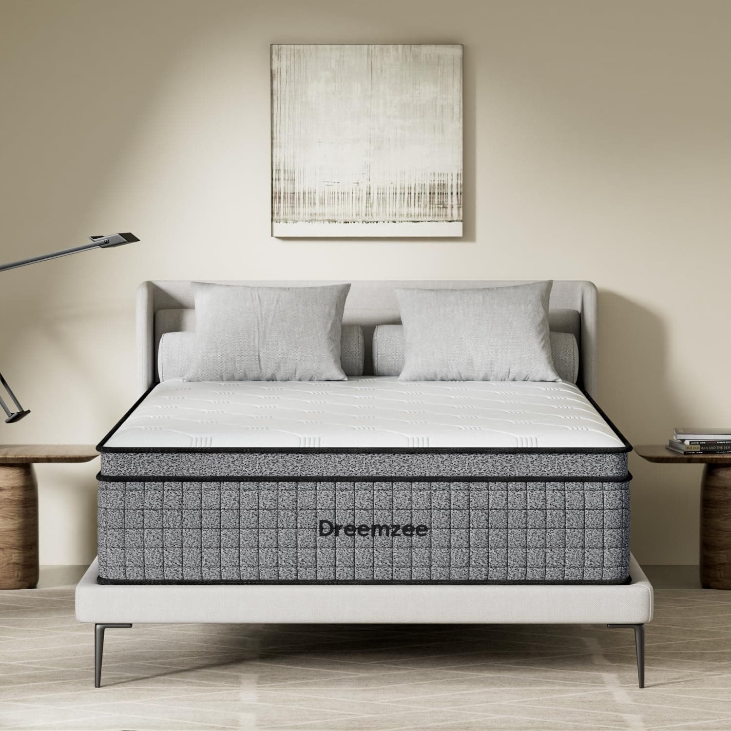 Dreemzee Full Size 14 Inch Hybrid Mattress Pocket Spring, Cooling Gel Memory Foam Matelas in a Box, Fiberglass-Free, CertiPUR-US & Oeko-Tex Dual Certified, Motion Isolation, 365-Night Trial