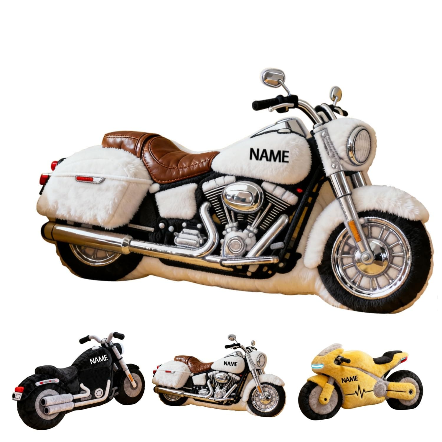Personalized Cartoon Sports Dirt Bike Shaped Throw Pillows Custom Hugging Motocross Plush Motorcycle Stuffed Pillow Couch Bed Living Room Kids Bedroom Decor for Boys Girls in Christmas Birthday