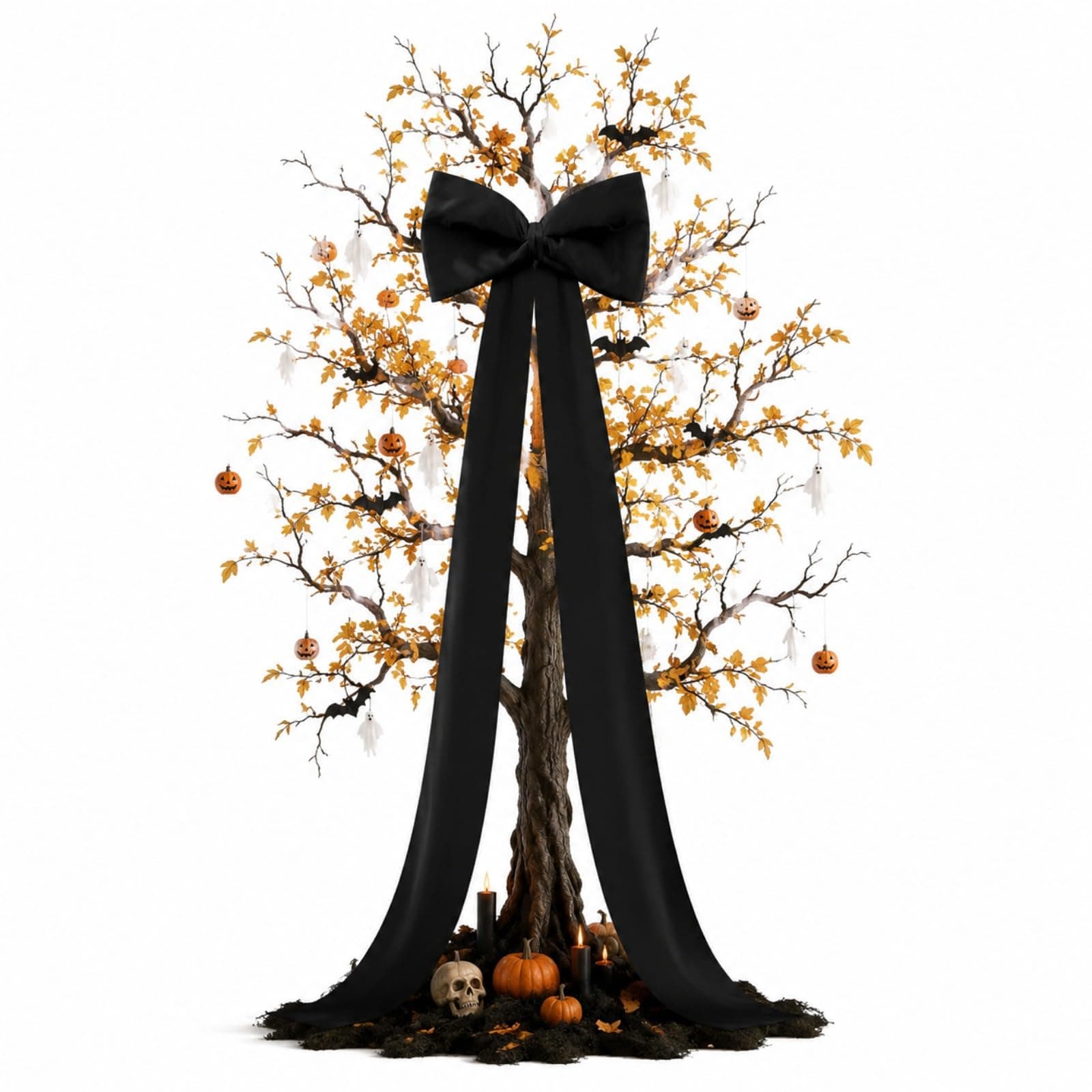 Knitgrip 118x28 Inch Extra Large Christmas Tree Topper Bow Christmas Giant Satin Bow Decoration with Long Streamers Huge Oversized Topper Decor for Xmas Tree Holiday Party Door Wall(Black,Satin)